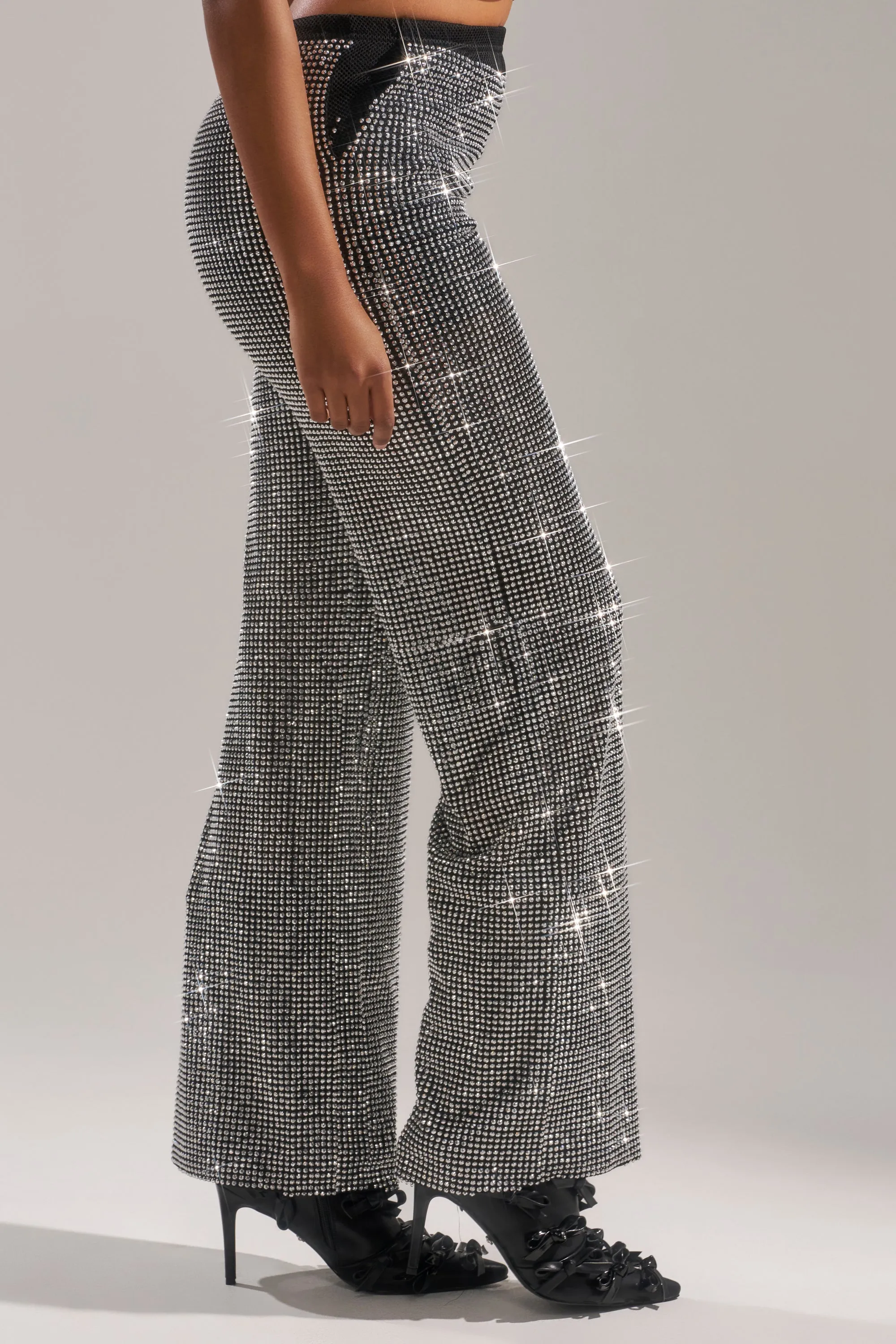 LET IT GO RHINESTONE WIDE LEG PANT sold by AKIRA product image thumbnail 5