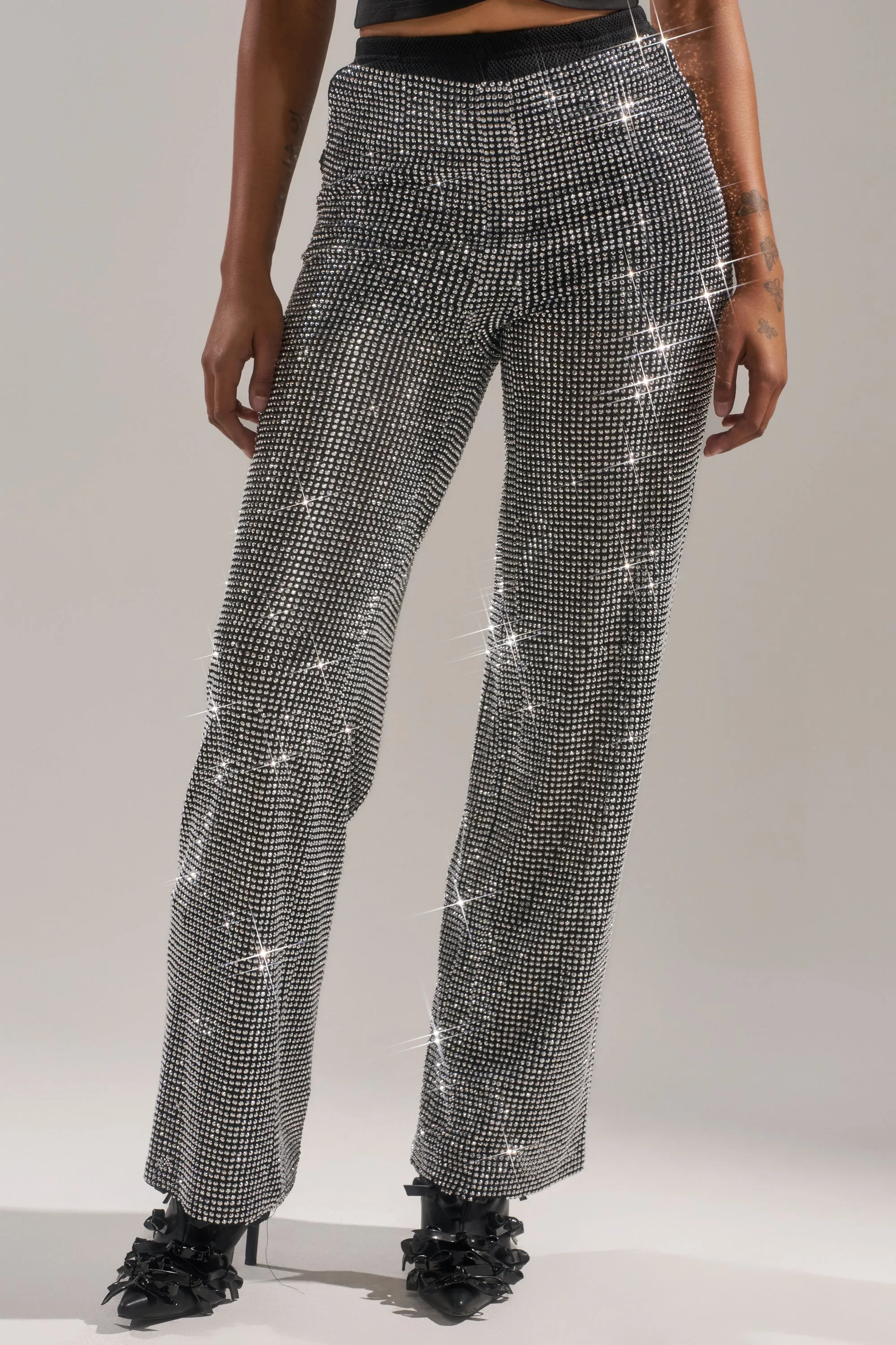 LET IT GO RHINESTONE WIDE LEG PANT sold by AKIRA product image thumbnail 2