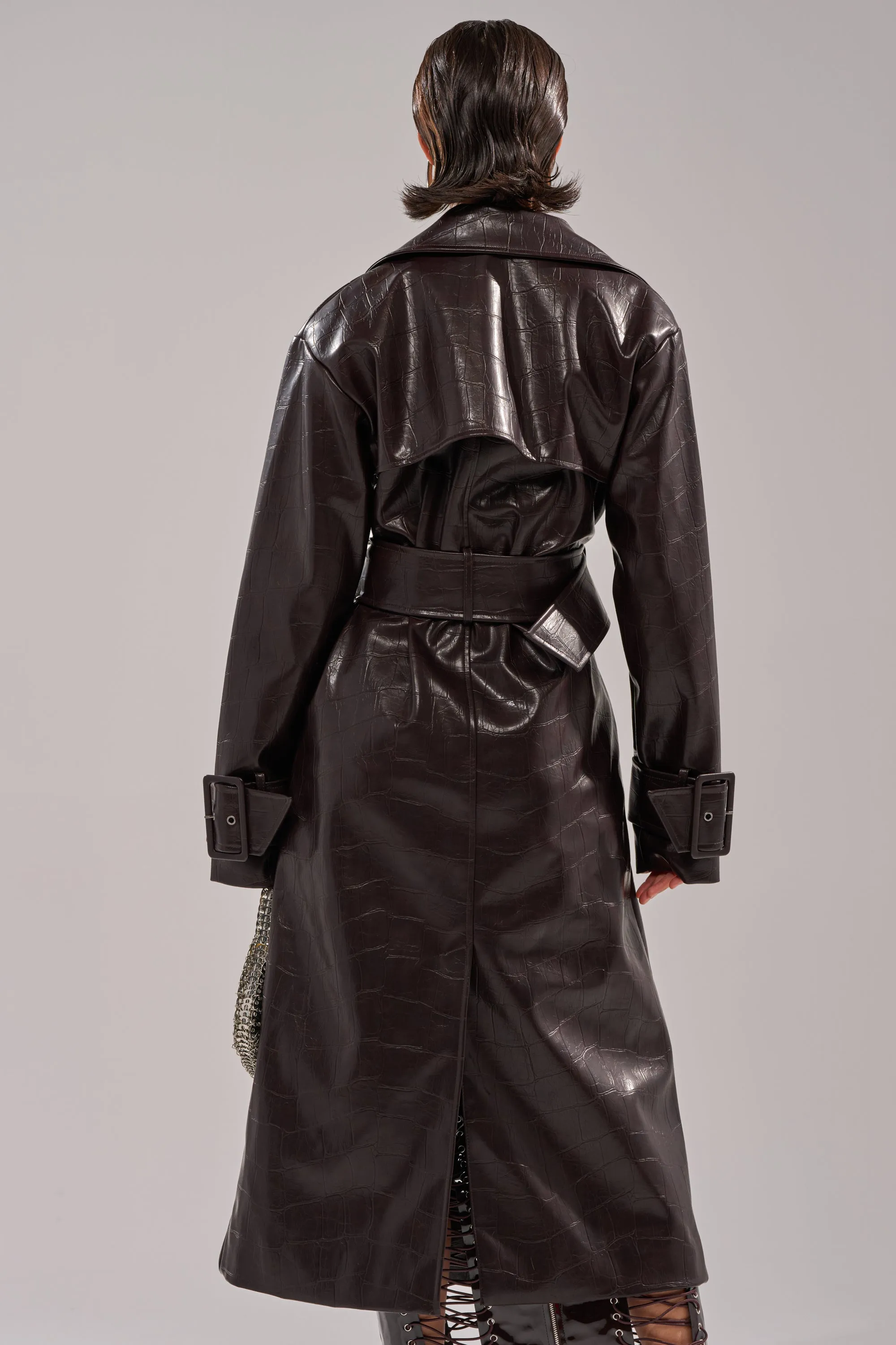 EMBOSSED CROC TRENCH sold by AKIRA product image thumbnail 4