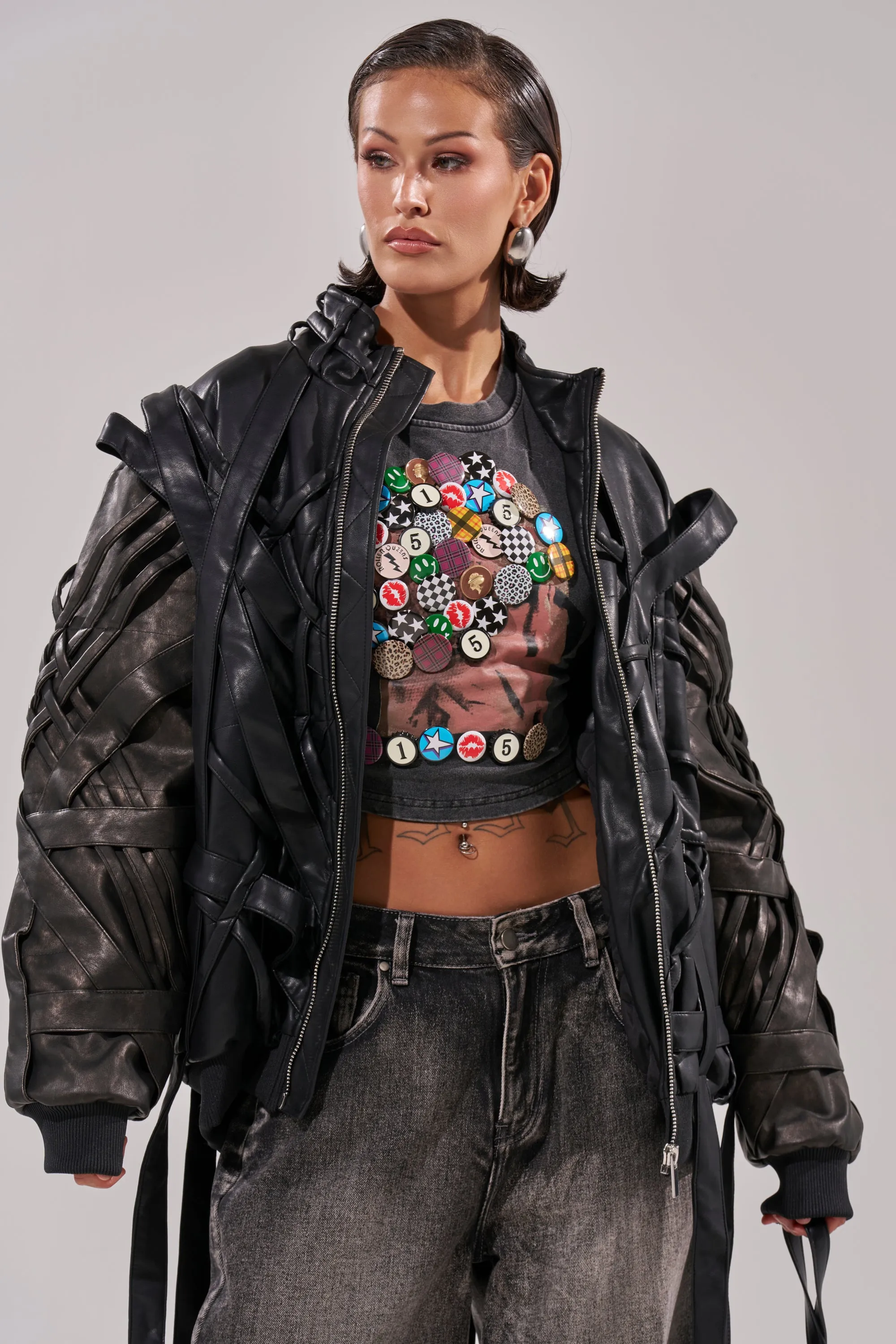 LOCKED IN STRAP BOMBER sold by AKIRA product image thumbnail 3