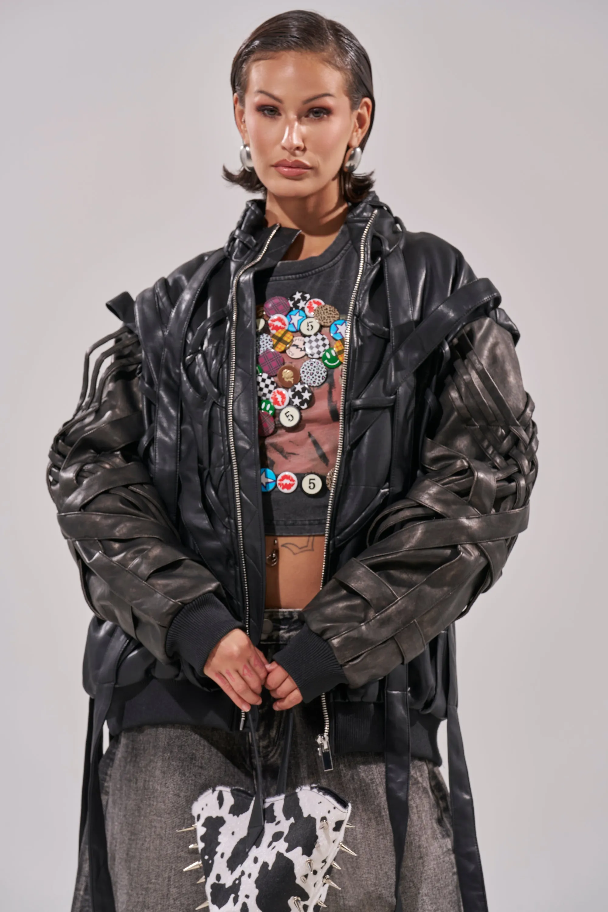 LOCKED IN STRAP BOMBER sold by AKIRA product image thumbnail 5