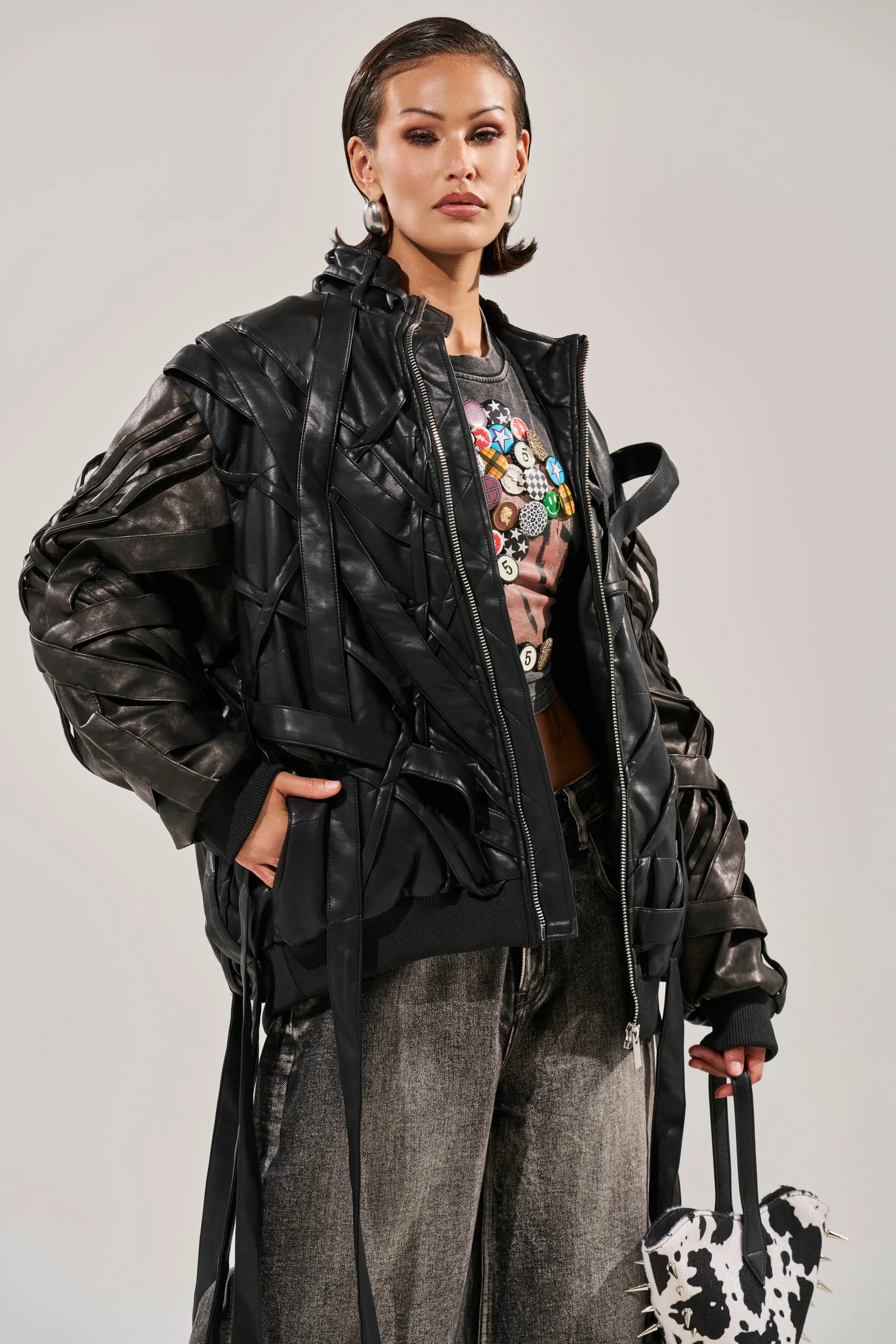 LOCKED IN STRAP BOMBER sold by AKIRA product image thumbnail 4