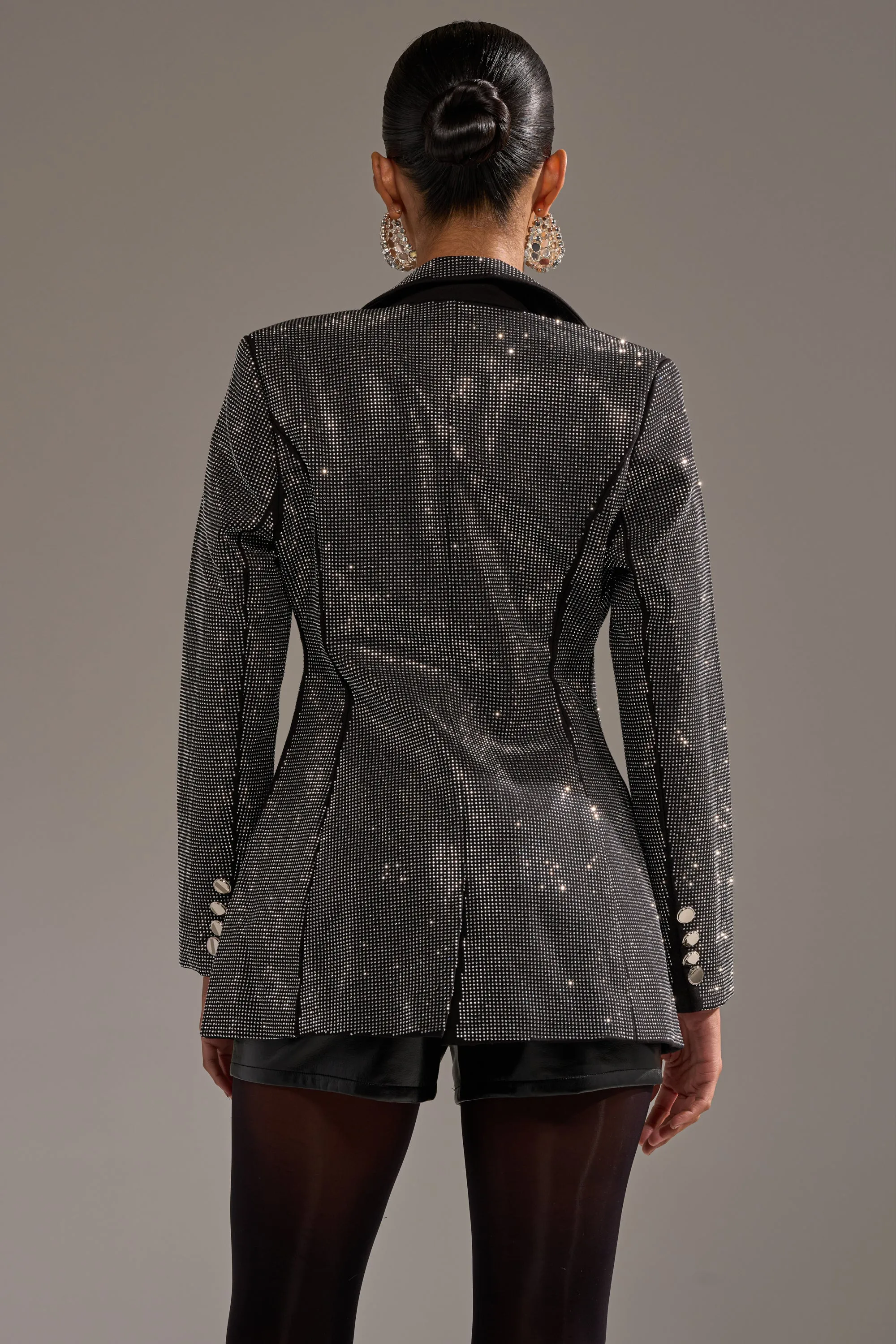 MORE CHAMPAGNE PLEASE BACKLESS RHINESTONE BLAZER sold by AKIRA product image thumbnail 5