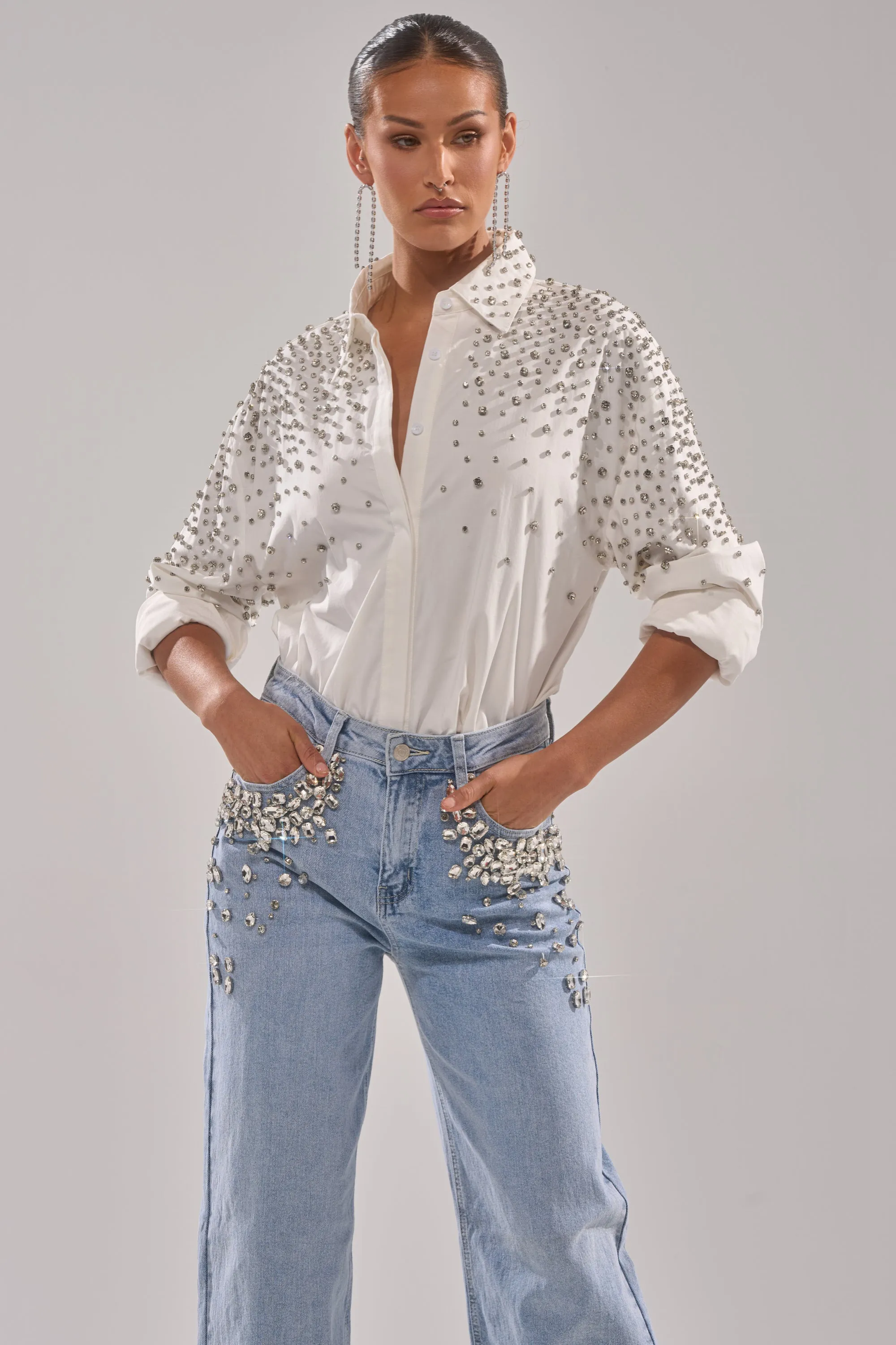 DIAMONDS FOREVER BUTTON DOWN sold by AKIRA product image thumbnail 5