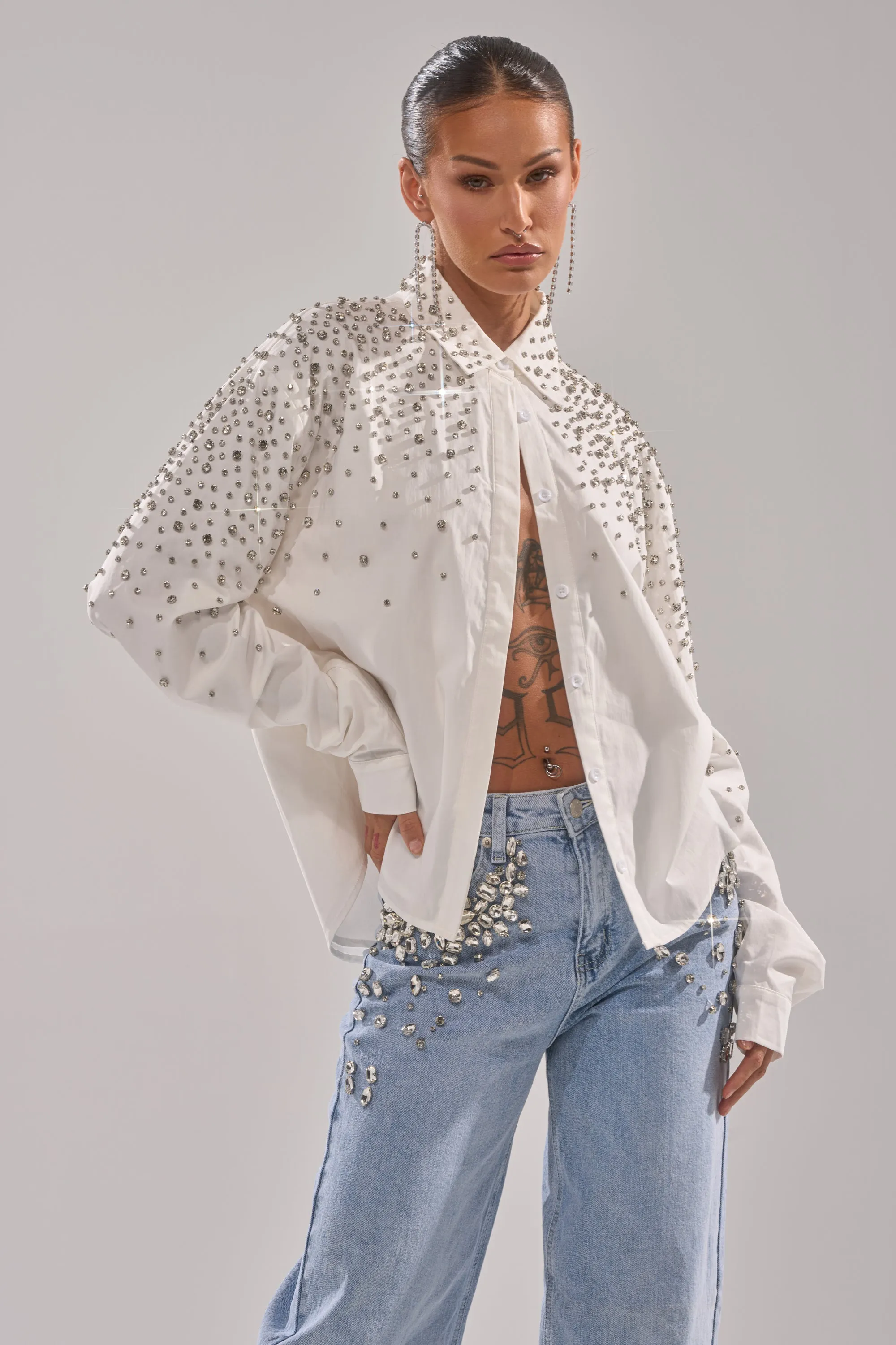 DIAMONDS FOREVER BUTTON DOWN sold by AKIRA product image thumbnail 2