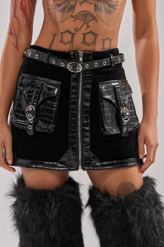 FEELING CRAZY MINI SKIRT sold by AKIRA