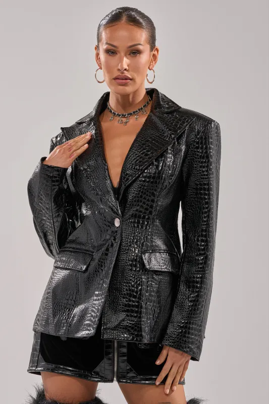 FOR THE DRAMA CROC BLAZER sold by AKIRA