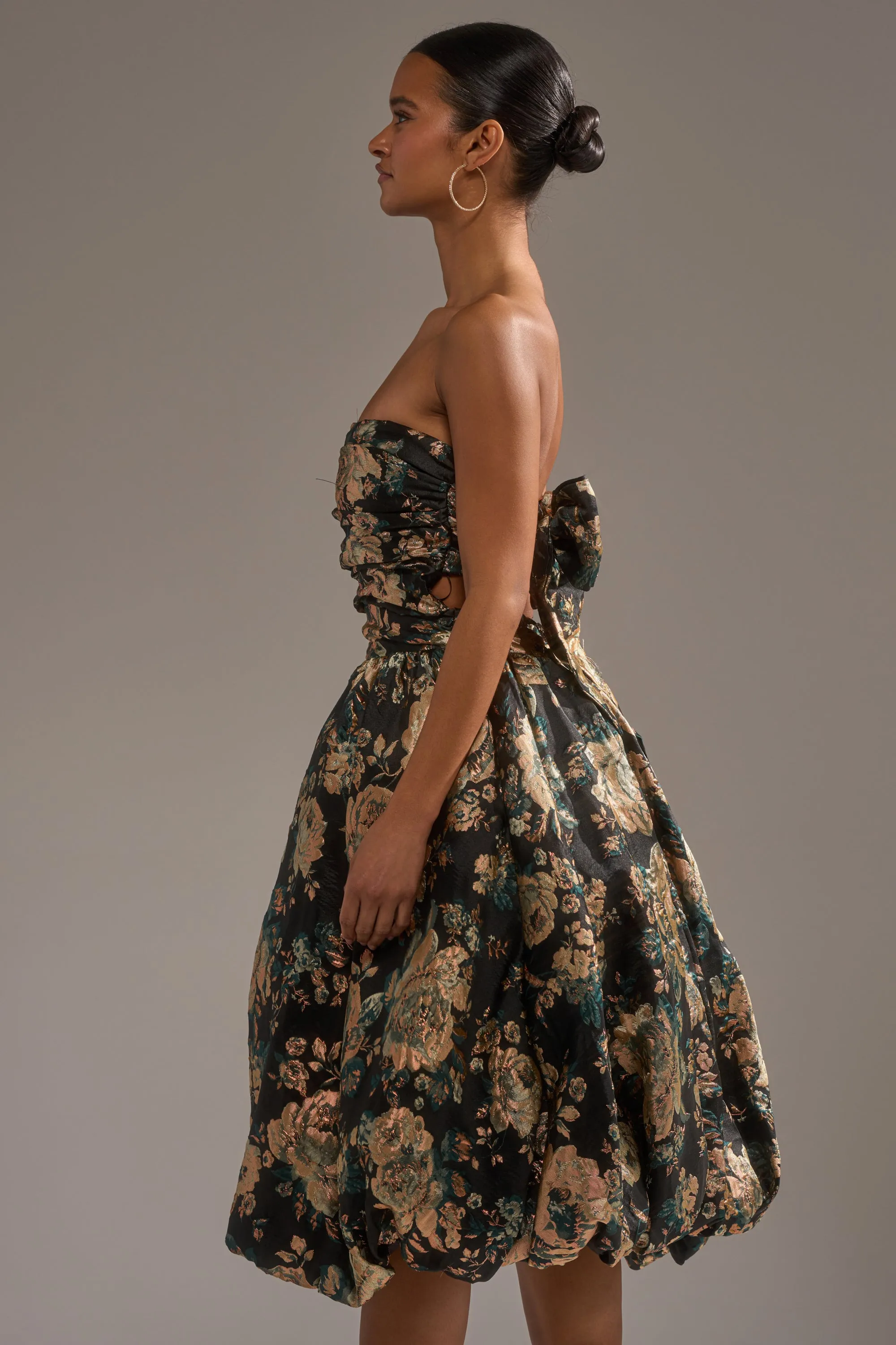 DRESSED TO IMPRESS BROCADE MIDI DRESS sold by AKIRA product image thumbnail 4