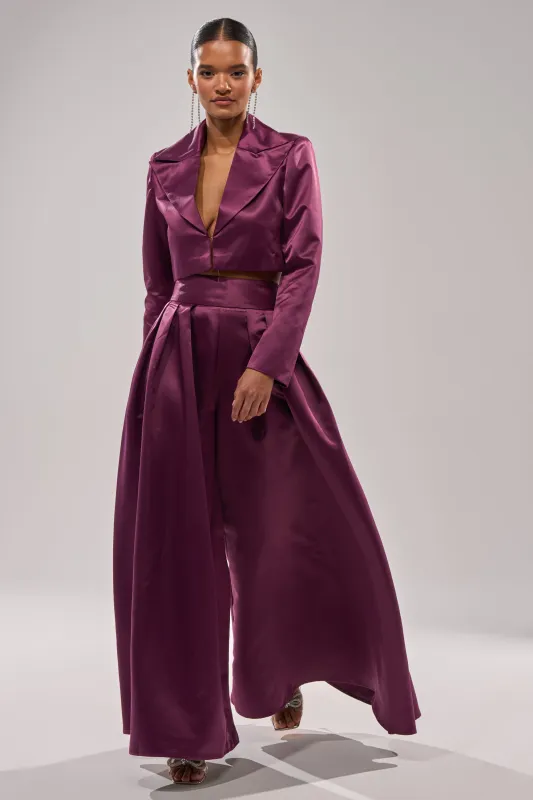 ON AND ON CROPPED SATIN BLAZER sold by AKIRA