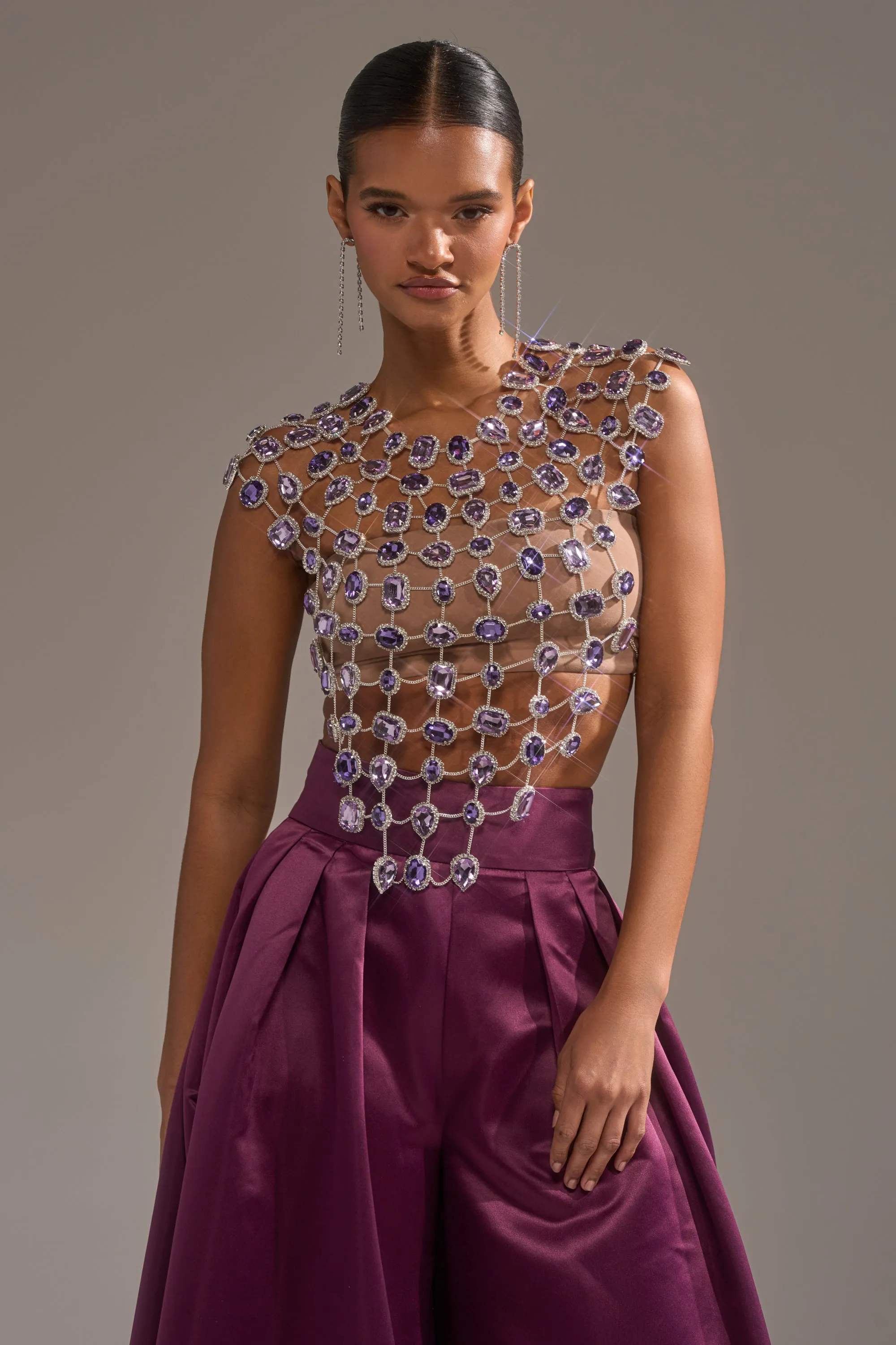 LOVER GIRL RHINESTONE CHAIN TOP sold by AKIRA product image thumbnail 5