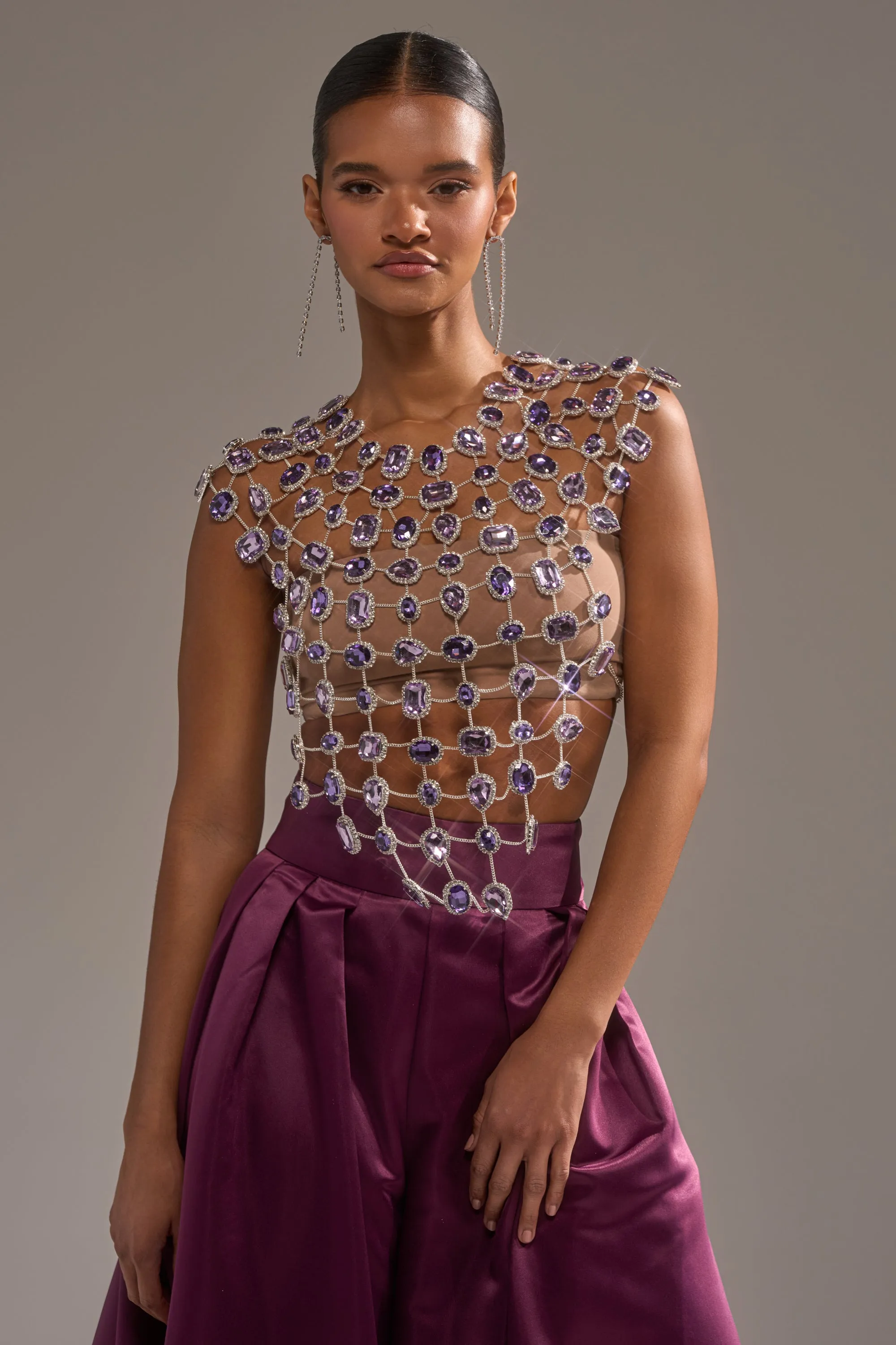 LOVER GIRL RHINESTONE CHAIN TOP sold by AKIRA product image thumbnail 2