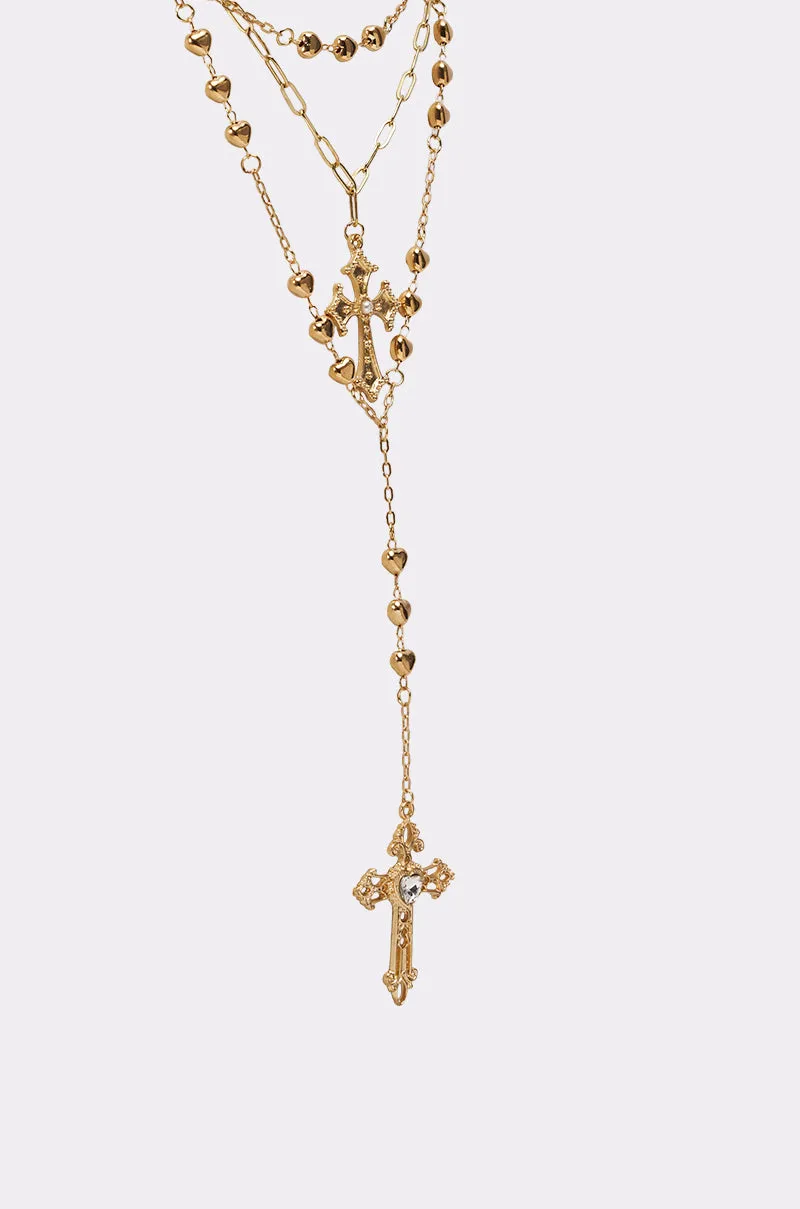 DRIPPED OUT CROSS LARIAT sold by AKIRA product image thumbnail 4