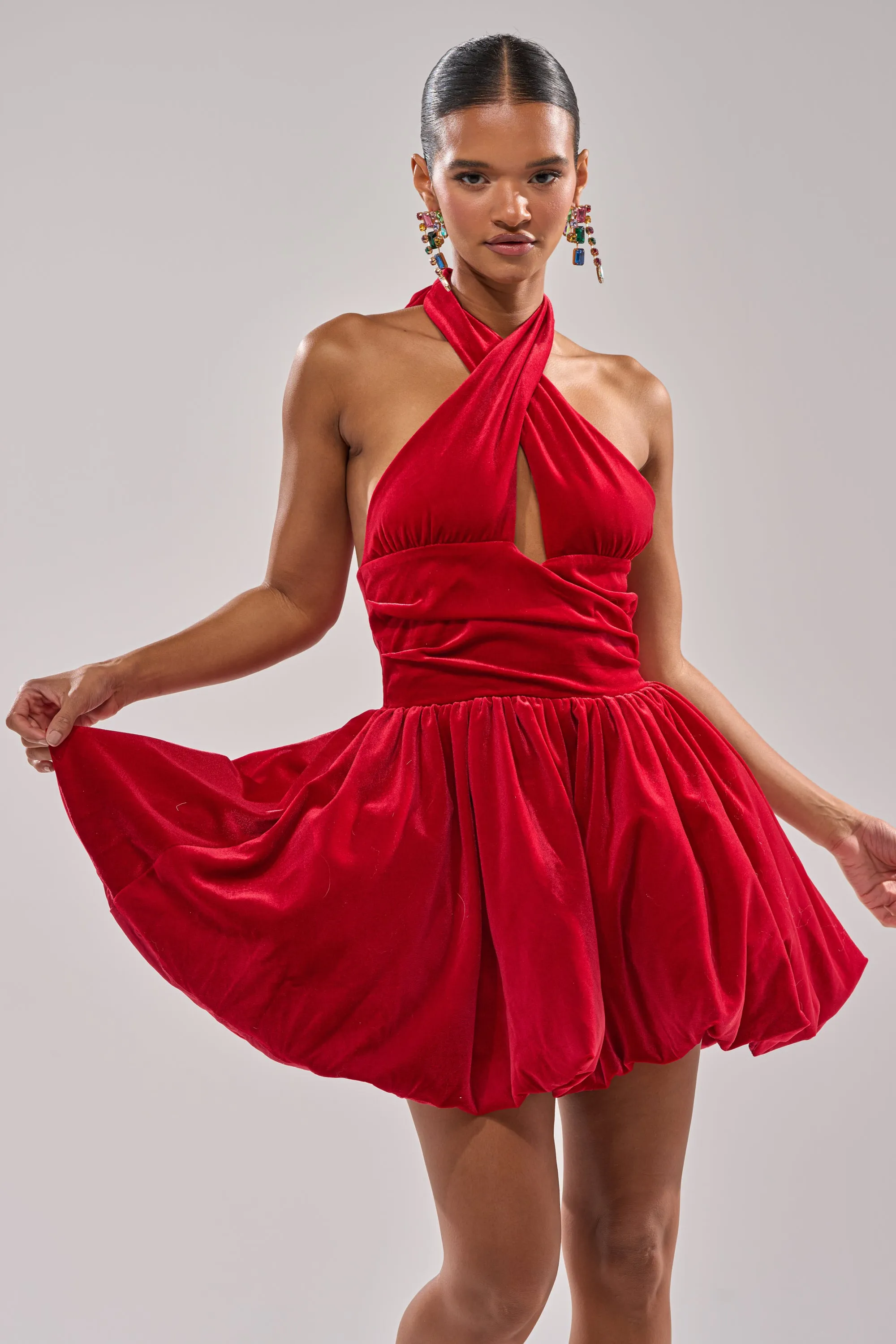 RUBY ROSE VELVET MINI DRESS sold by AKIRA
