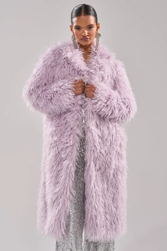 VIOLET SKIES FAUX FUR COAT sold by AKIRA