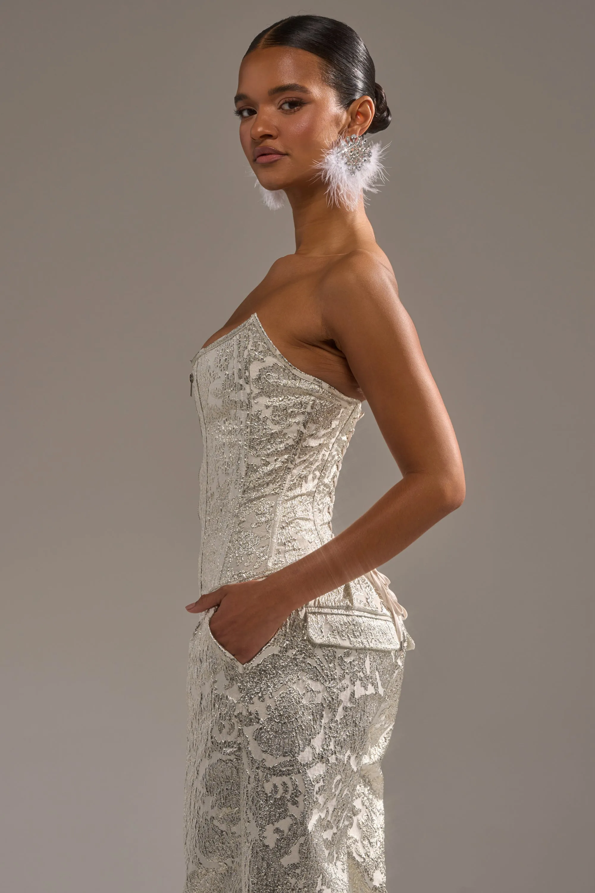 COCO BROCADE CORSET sold by AKIRA product image thumbnail 3