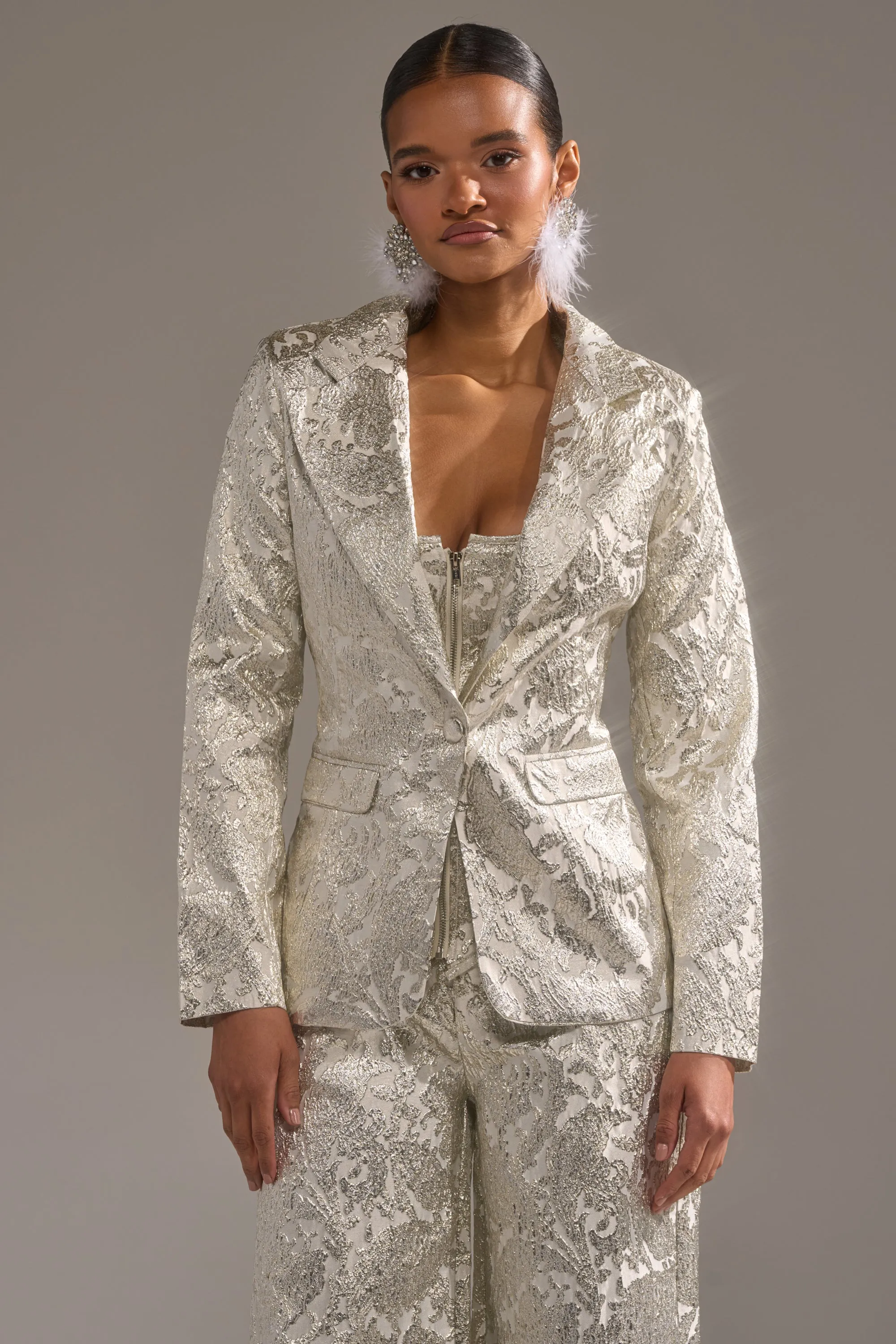 COCO BROCADE BLAZER sold by AKIRA product image thumbnail 2