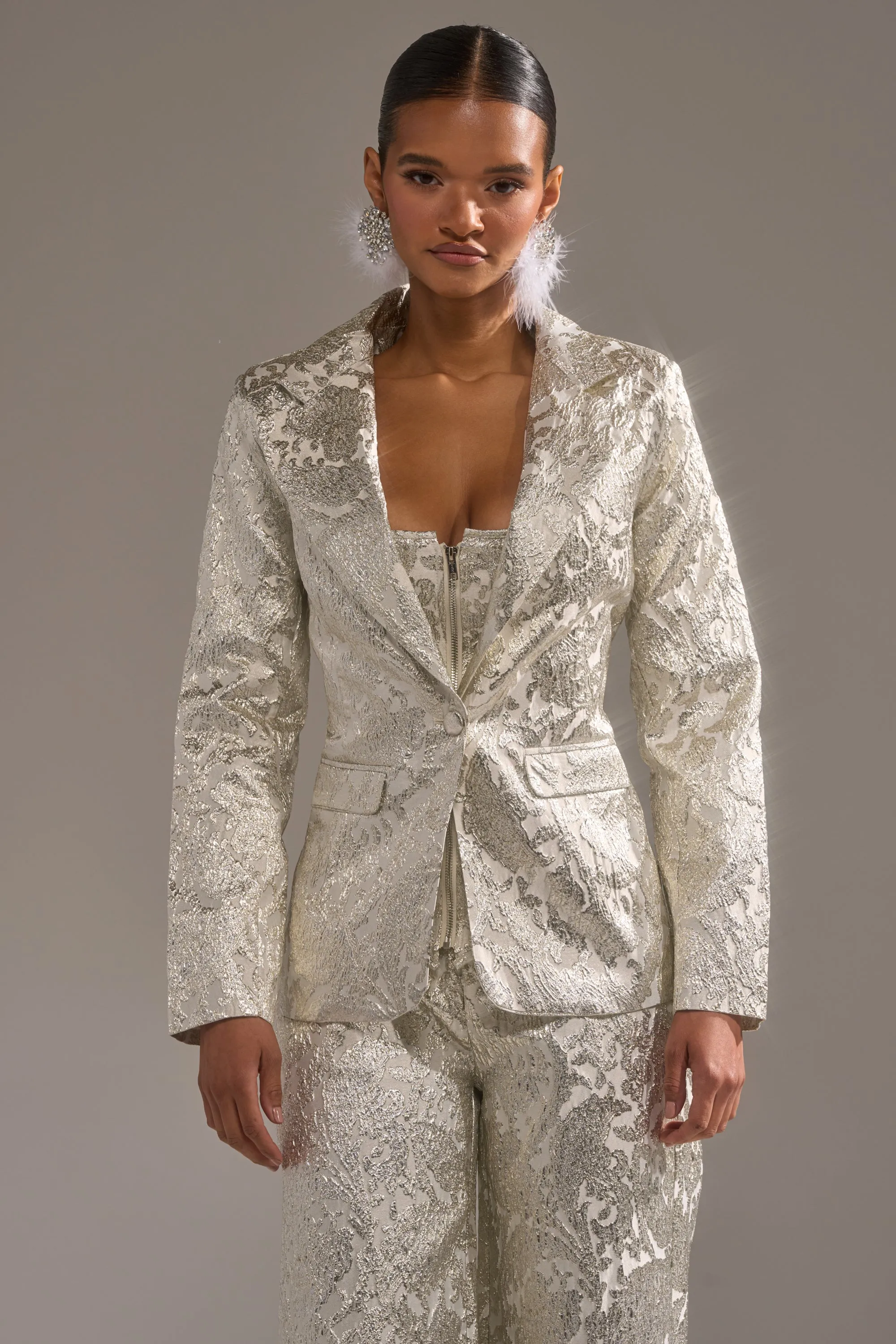 COCO BROCADE BLAZER sold by AKIRA product image thumbnail 3