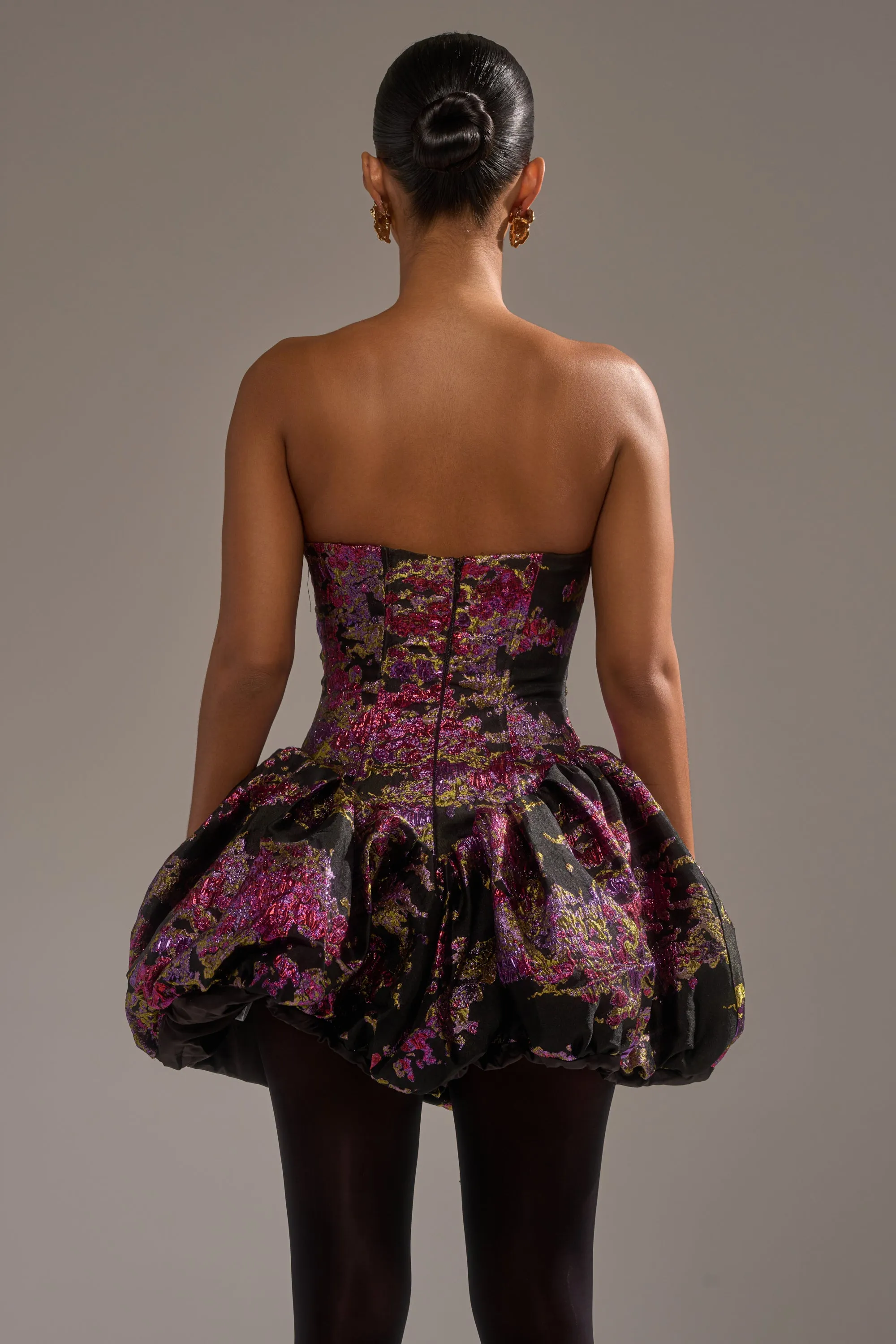 SHOW STOPPER BROCADE MINI DRESS IN PURPLE sold by AKIRA product image thumbnail 5