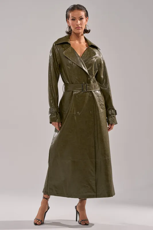 GEMINI EVERYDAY TRENCH IN OLIVE made by AKIRA