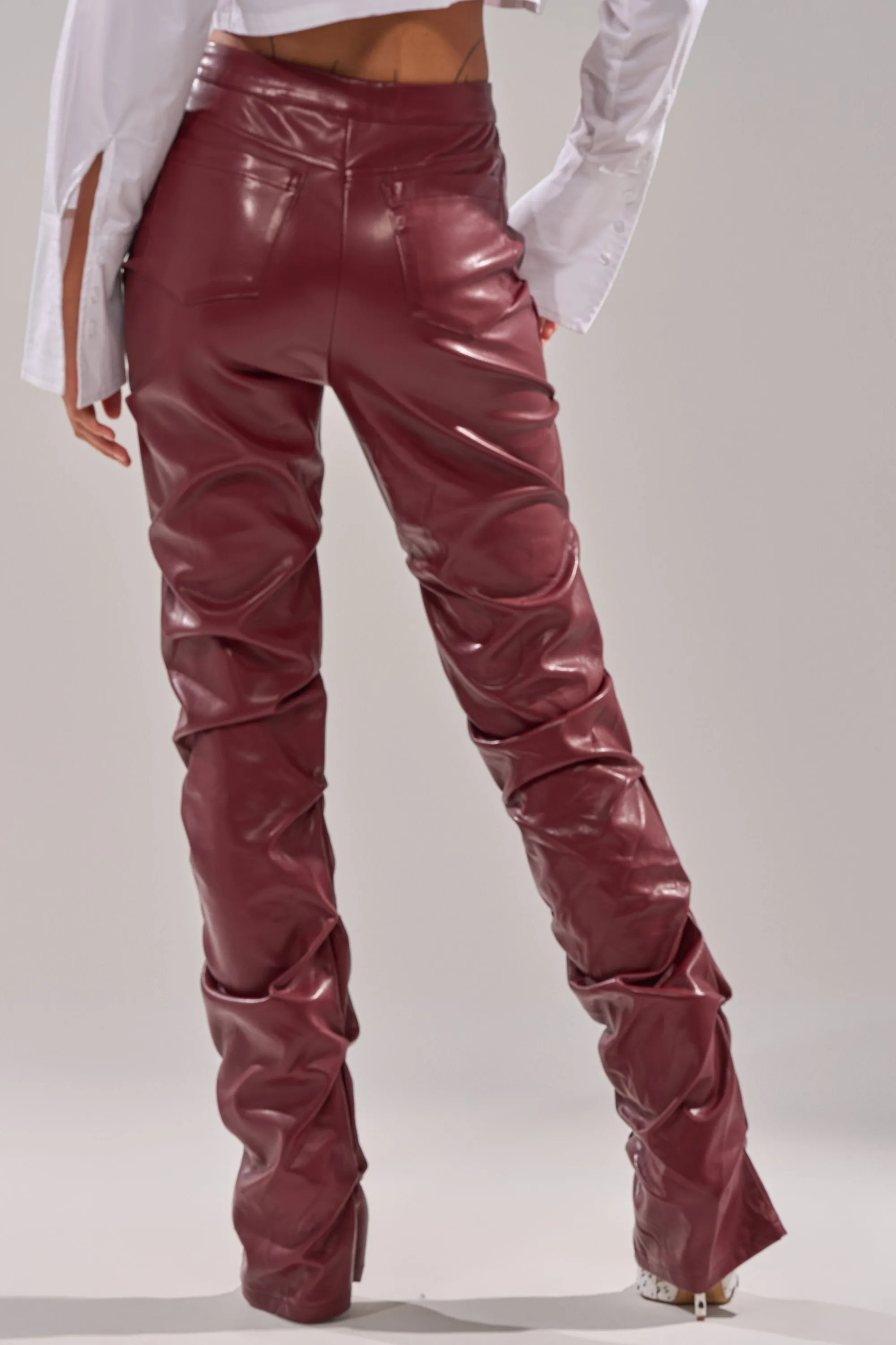 DOWN AND DIRTY FAUX LEATHER PANT sold by AKIRA product image thumbnail 5