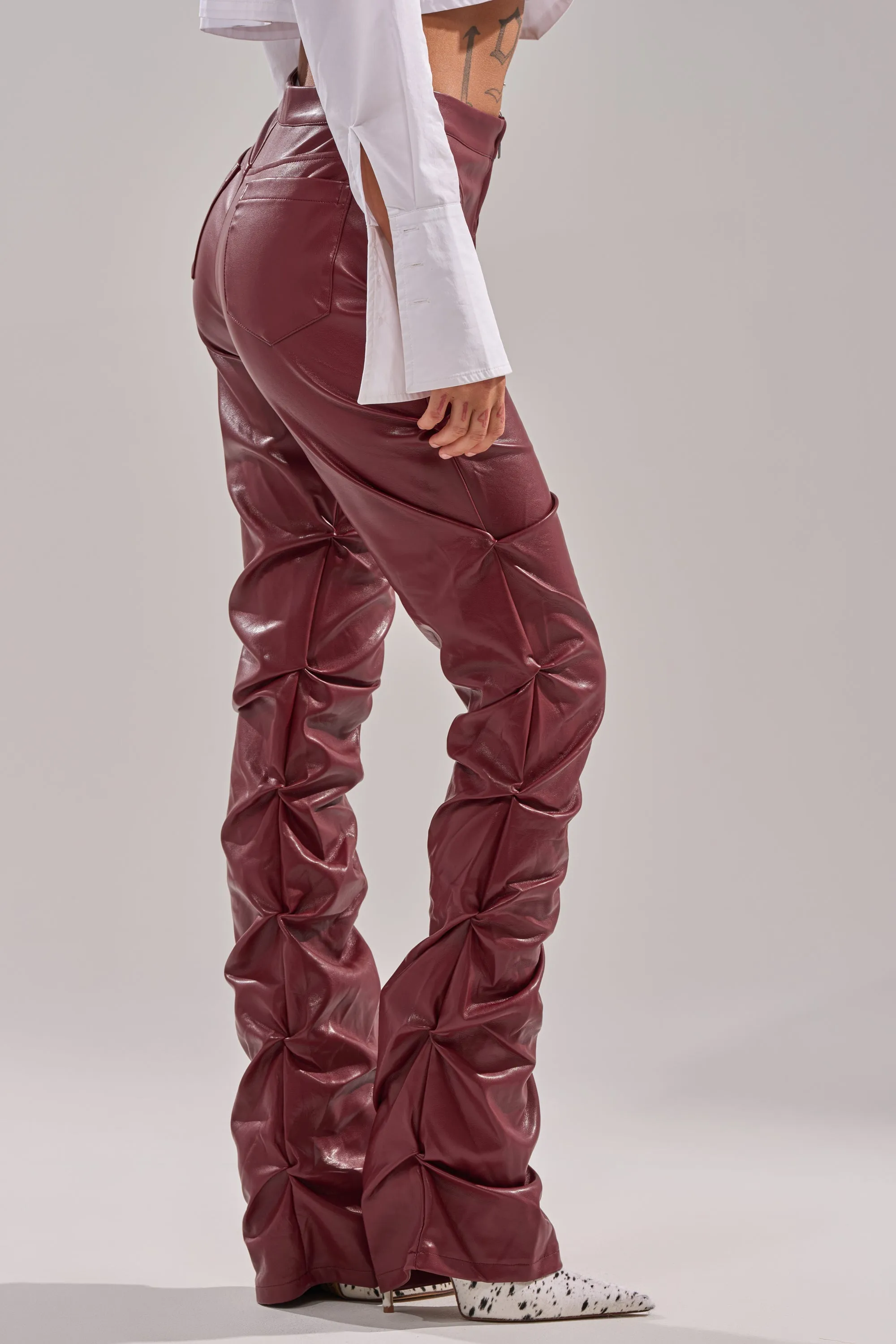 DOWN AND DIRTY FAUX LEATHER PANT sold by AKIRA product image thumbnail 4