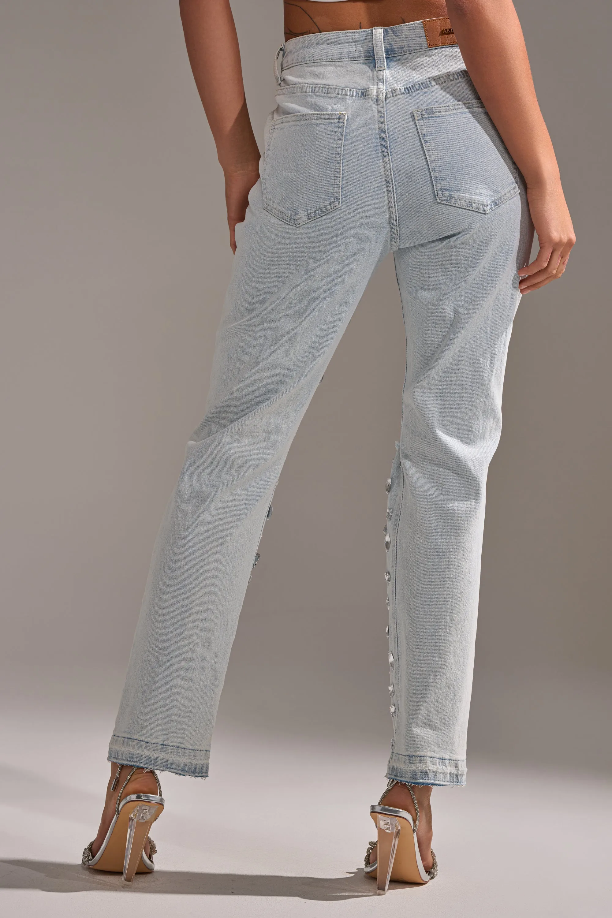 DAMN GIRL EMBELLISHED SKINNY DENIM sold by AKIRA product image thumbnail 5