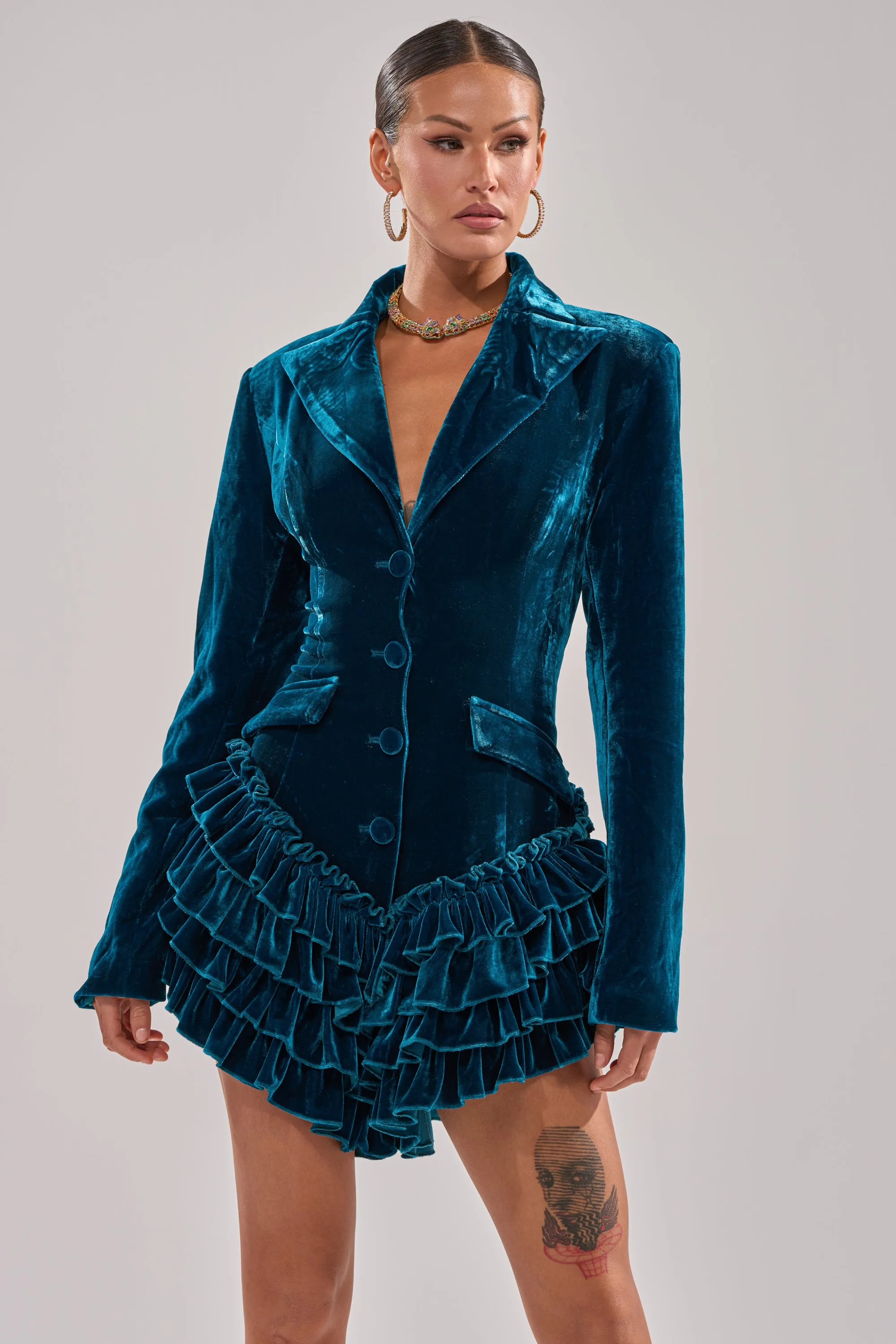 SHE'S ROYALTY VELVET ROMPER sold by AKIRA product image thumbnail 2