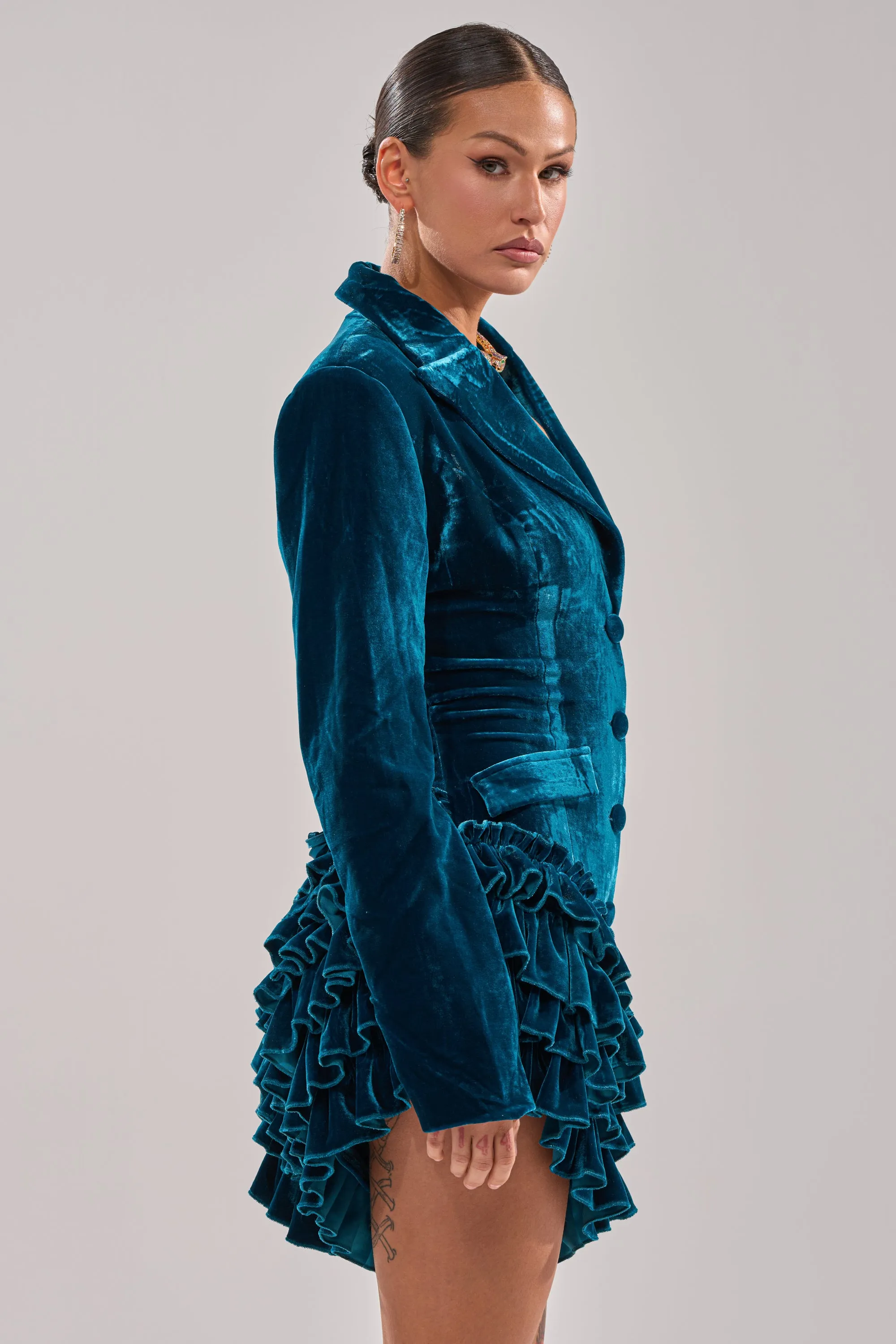 SHE'S ROYALTY VELVET ROMPER sold by AKIRA product image thumbnail 5