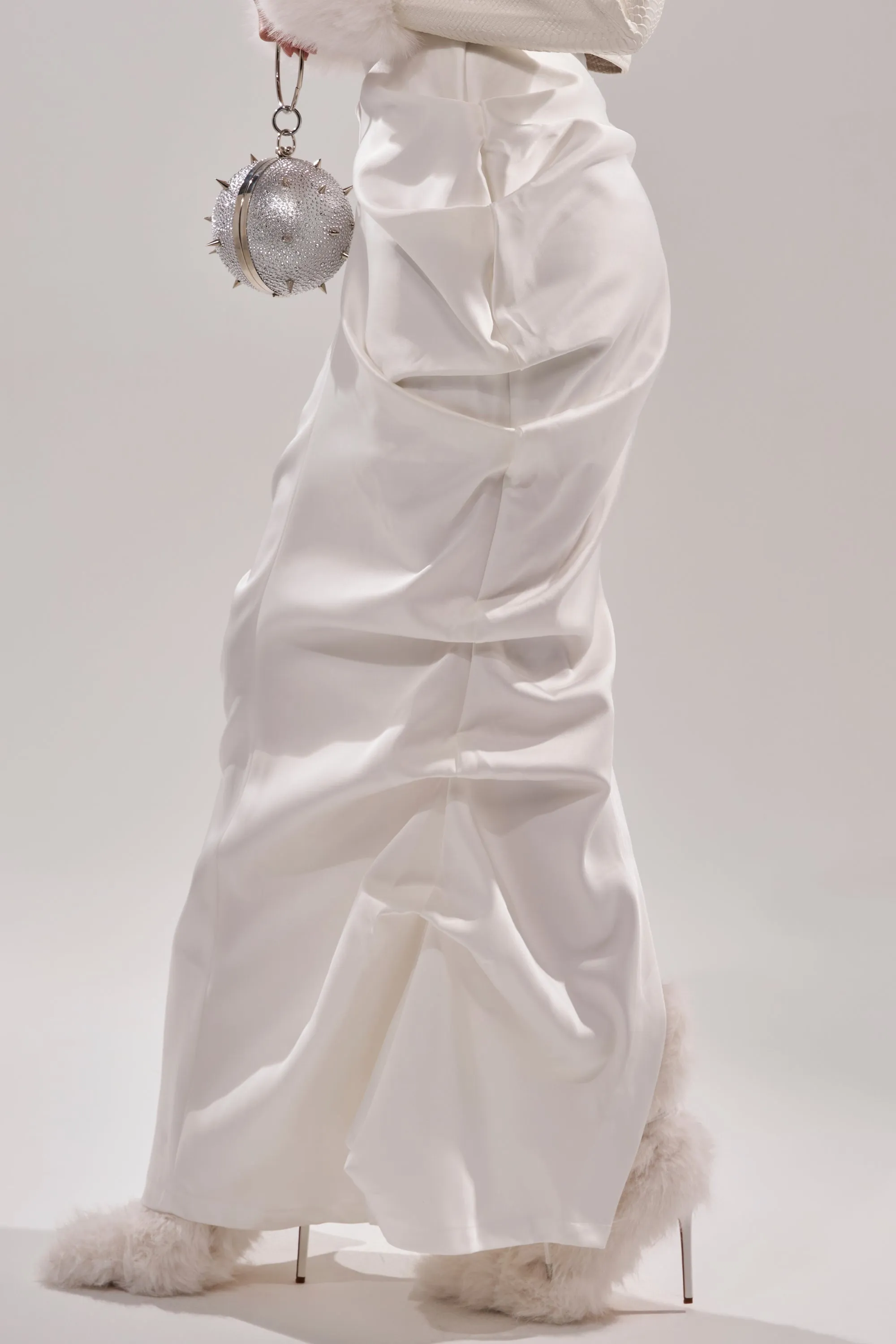 FEELING THE VIBES SATIN MAXI SKIRT sold by AKIRA product image thumbnail 4