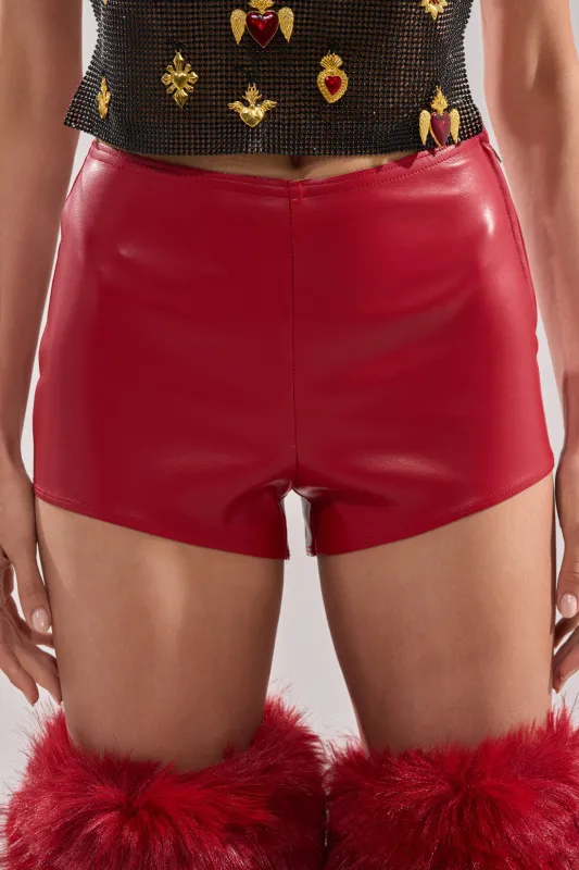 WONT LET IT GO FAUX LEATHER SHORT sold by AKIRA