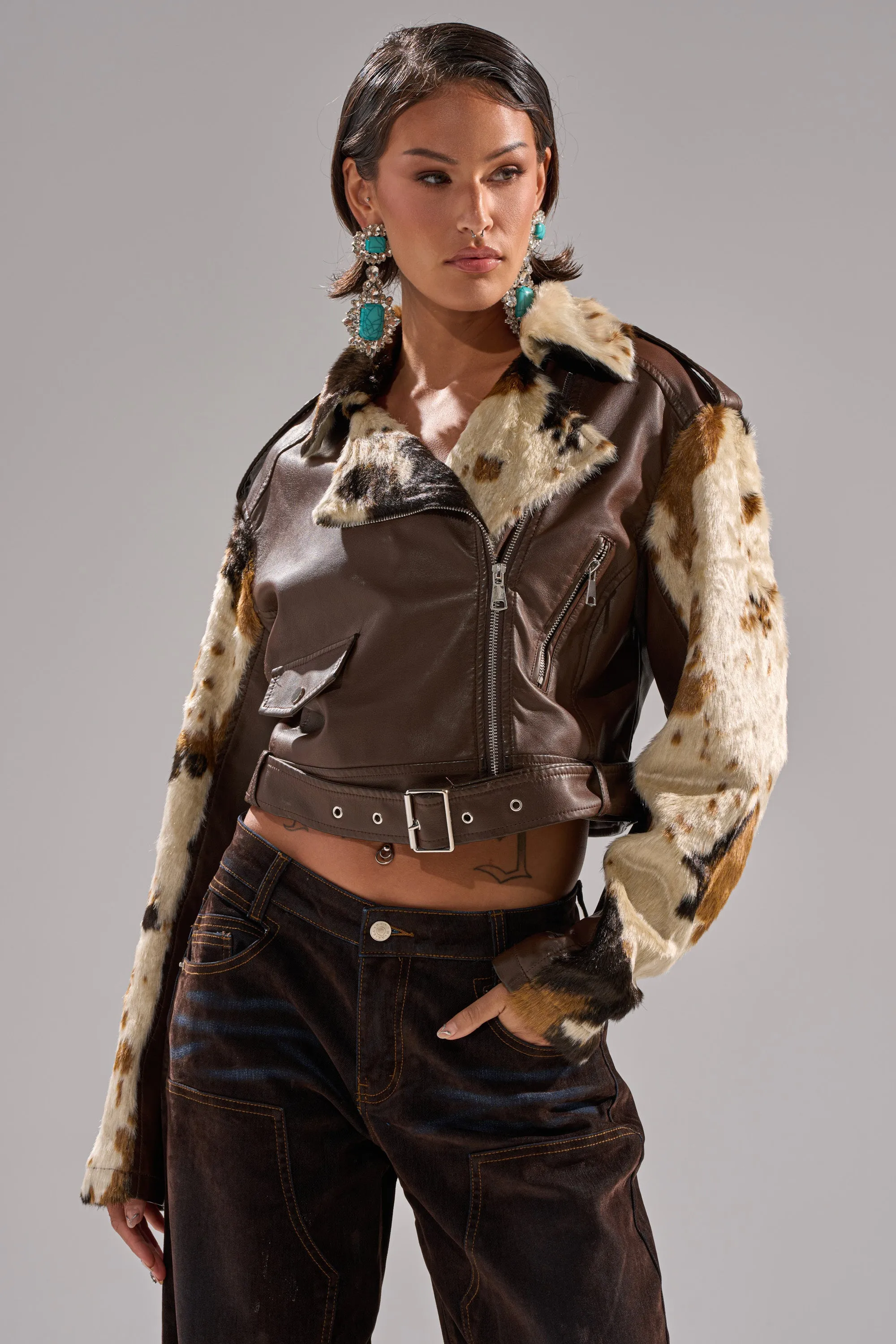 OUT WEST CROPPED MOTO sold by AKIRA