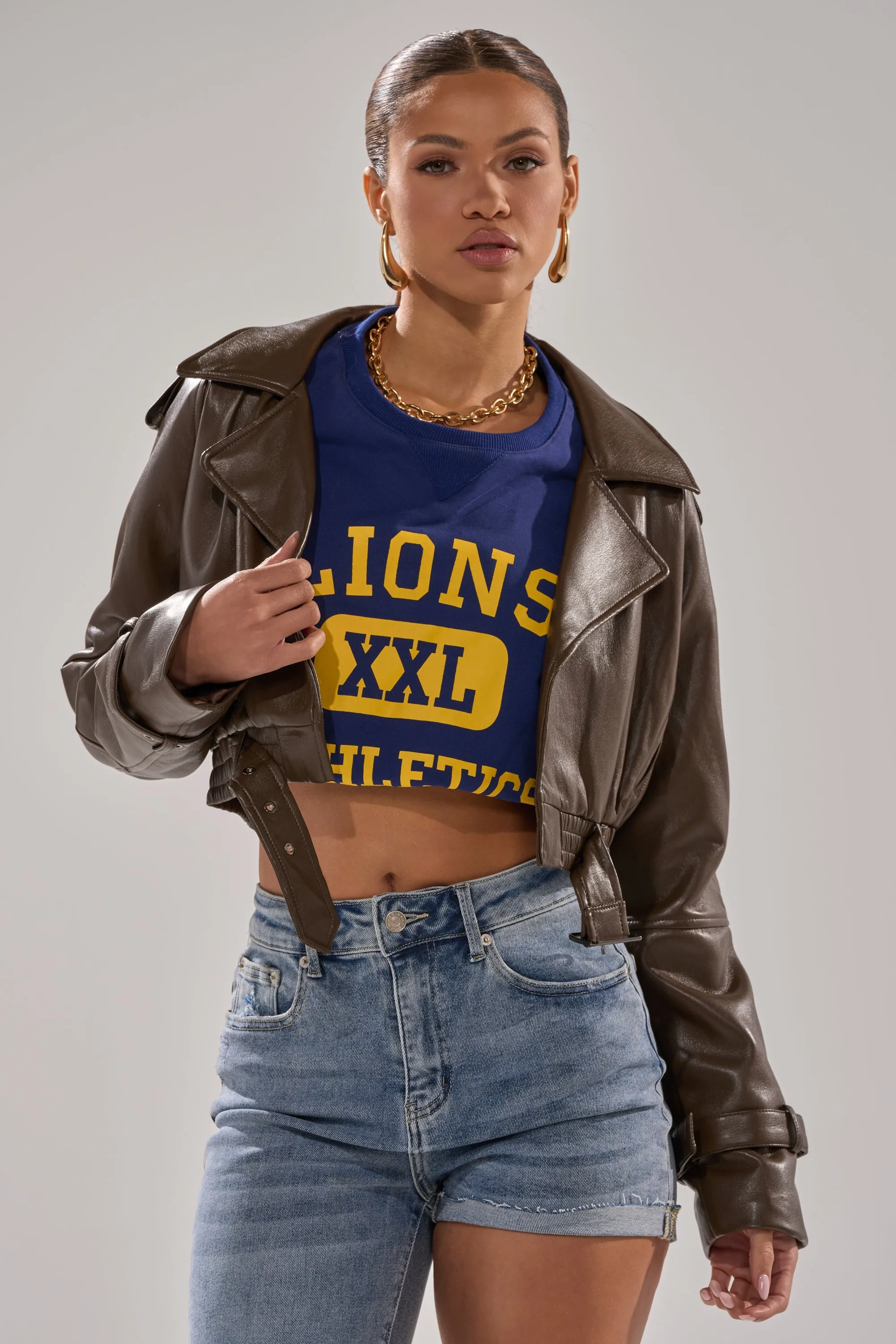 BUTTER LUXE MOTO IN CHOCOLATE sold by AKIRA product image thumbnail 2