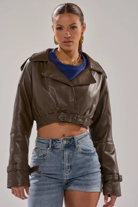 BUTTER LUXE MOTO IN CHOCOLATE sold by AKIRA