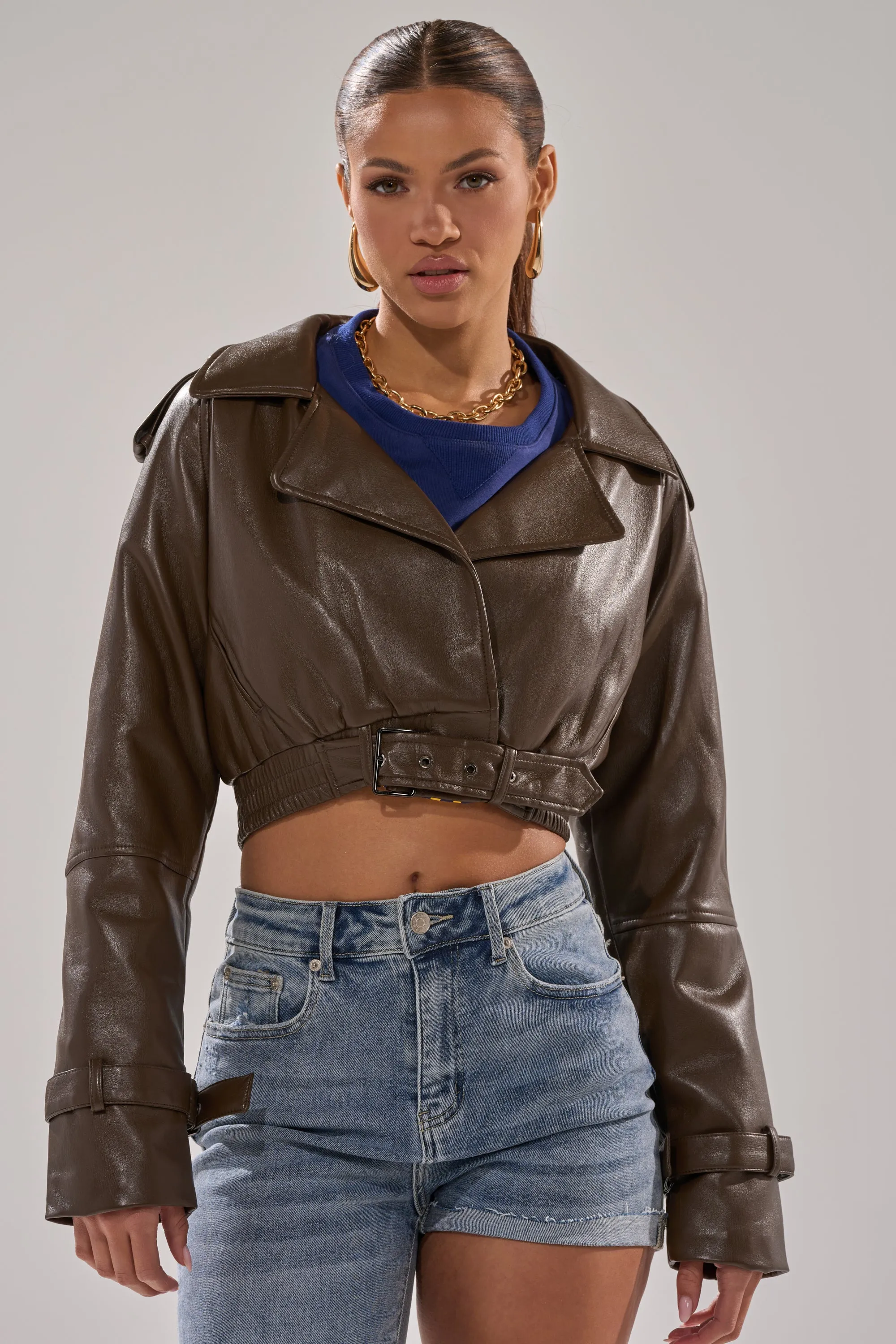 BUTTER LUXE MOTO IN CHOCOLATE sold by AKIRA