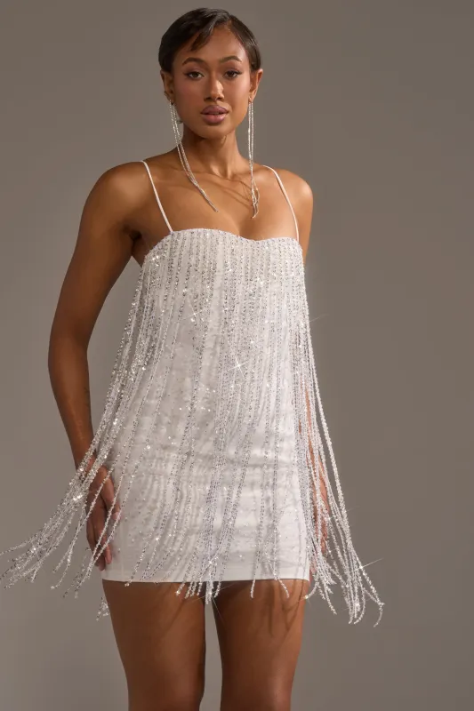 CAME THRU DRIPPIN' FRINGE MINI DRESS sold by AKIRA