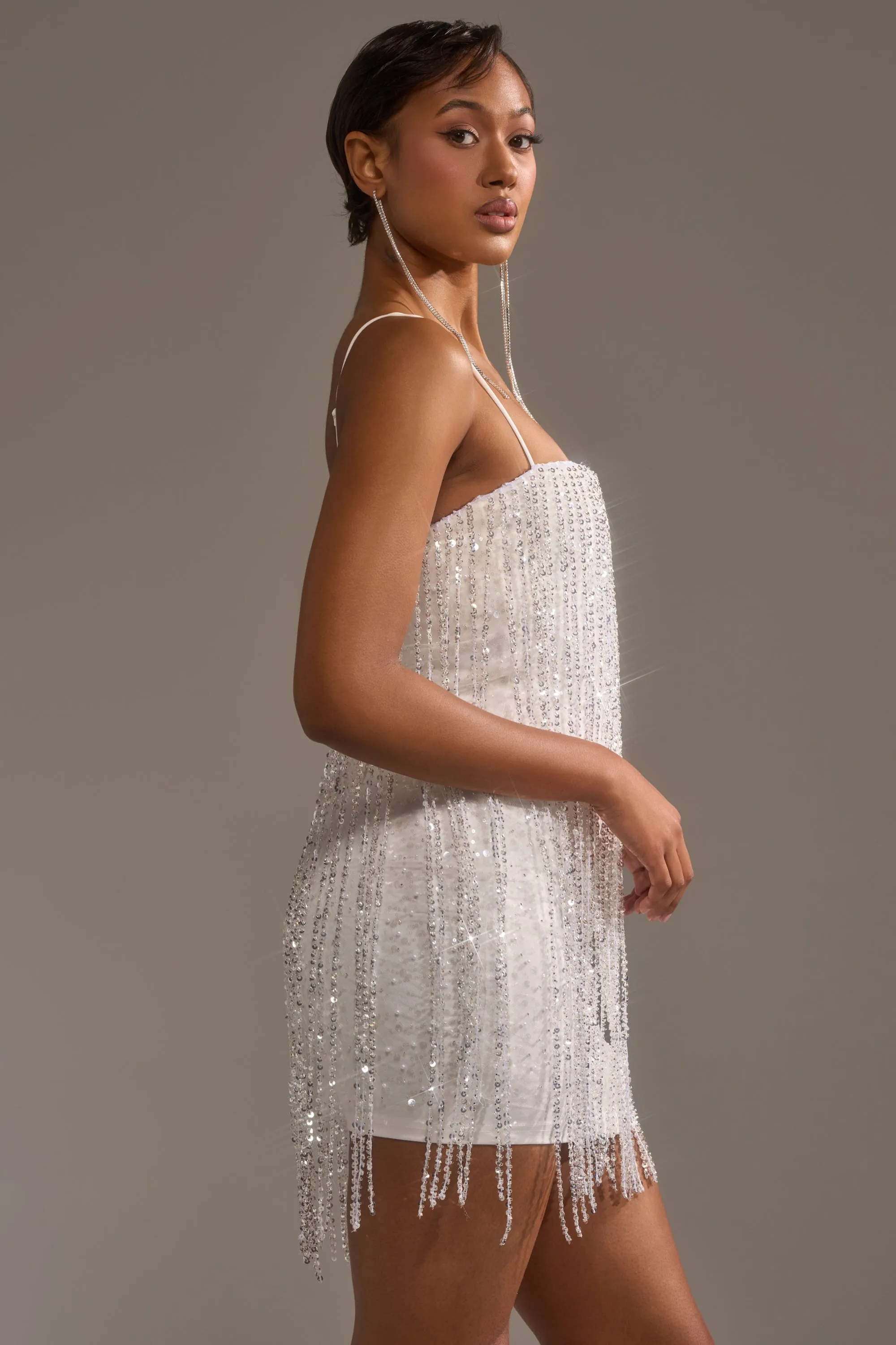 CAME THRU DRIPPIN' FRINGE MINI DRESS sold by AKIRA product image thumbnail 5