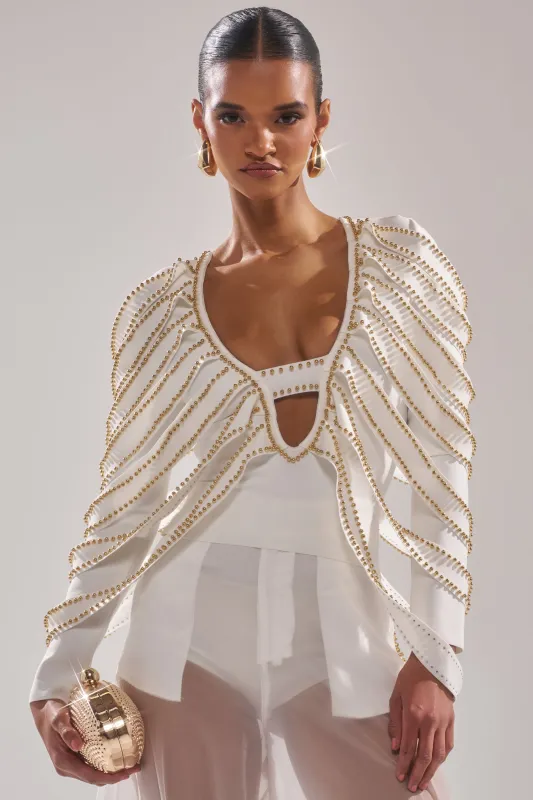 EXTRA AS ALWAYS BLOUSE sold by AKIRA