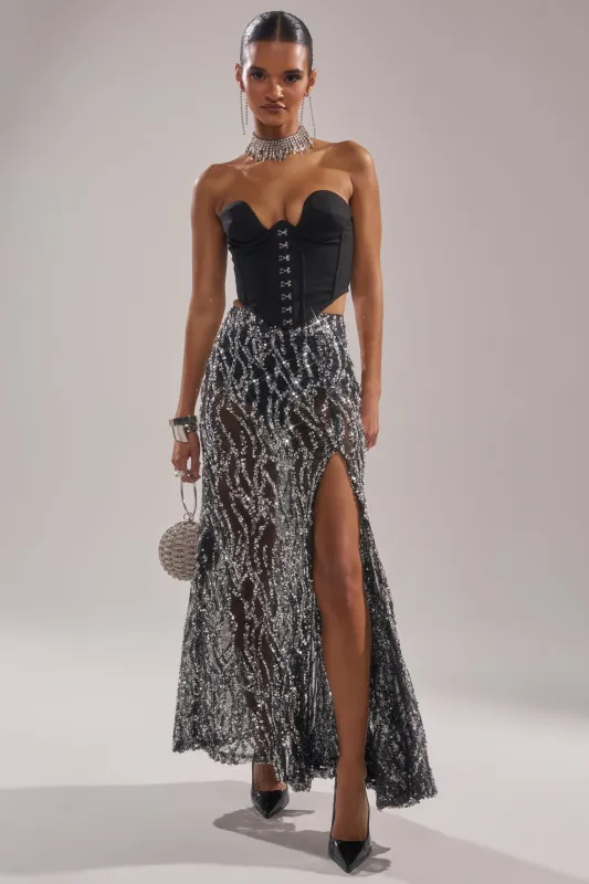 BEAUTIFUL SEQUIN MAXI SKIRT sold by AKIRA