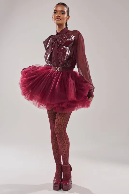 EXTREME MESH MINI SKIRT sold by AKIRA