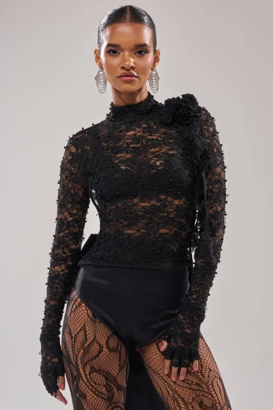 LACED IN LOVE BLOUSE sold by AKIRA