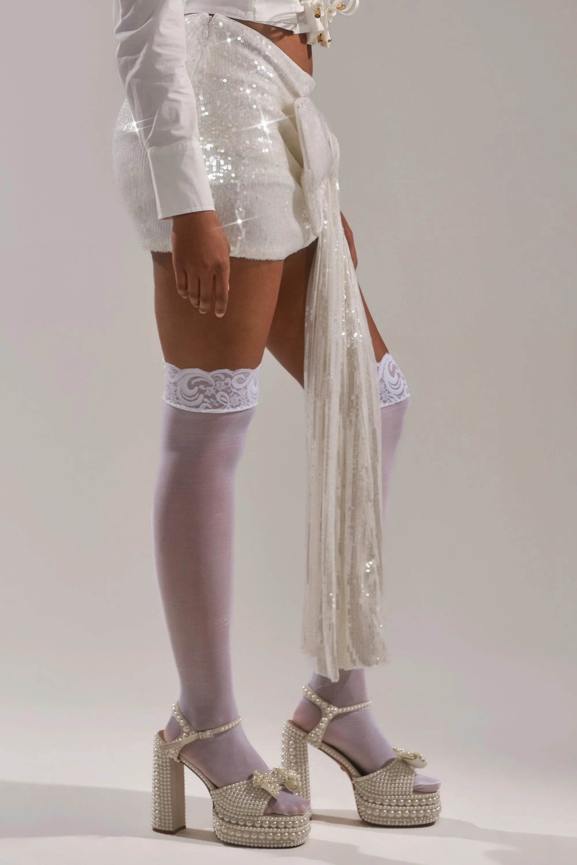 SHINING DOWN ON YOU SEQUIN MINI SKIRT sold by AKIRA product image thumbnail 4