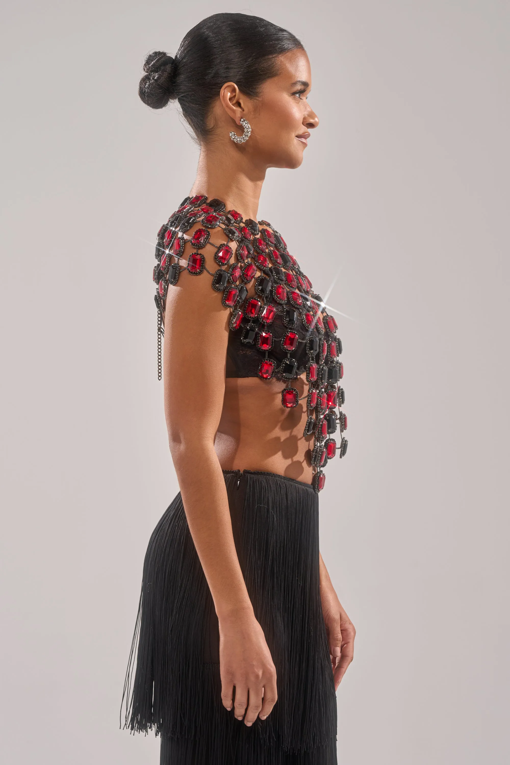 RUBY RHINESTONE BLOUSE sold by AKIRA product image thumbnail 4