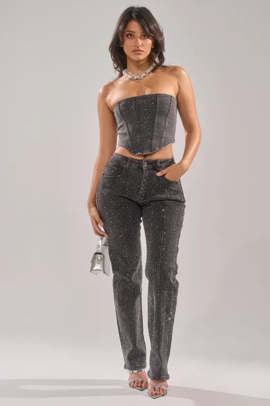 LETS GET IT RELAXED DENIM PANT sold by AKIRA