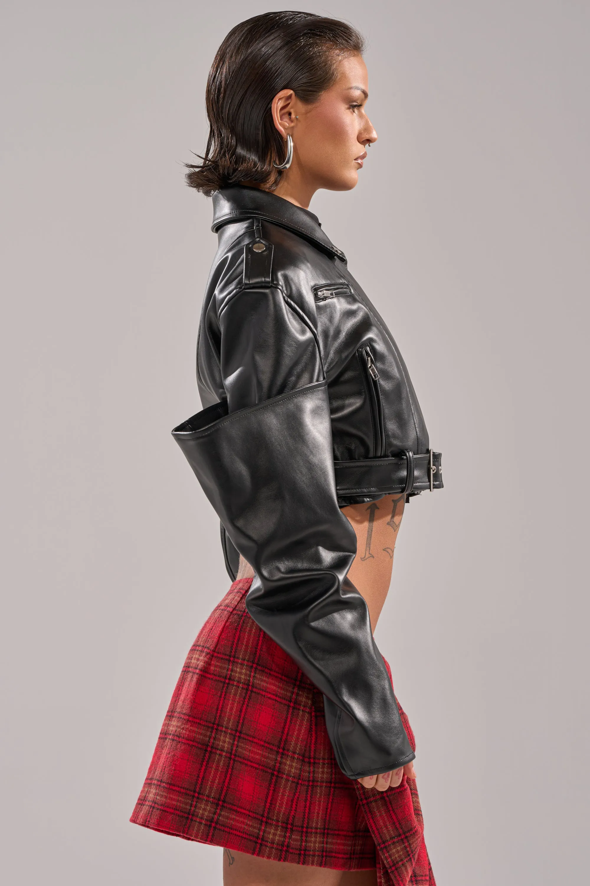 STACK IT UP CROPPED MOTO sold by AKIRA product image thumbnail 5