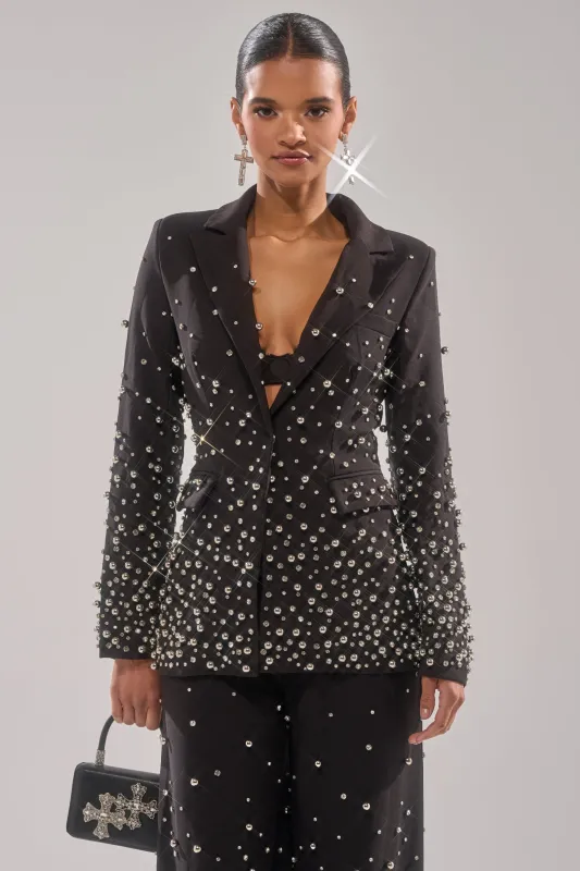 GET CLOSER EMBELLISHED BLAZER sold by AKIRA