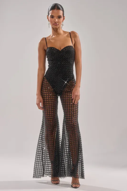 HARDEST TO LOVE MESH JUMPSUIT sold by AKIRA