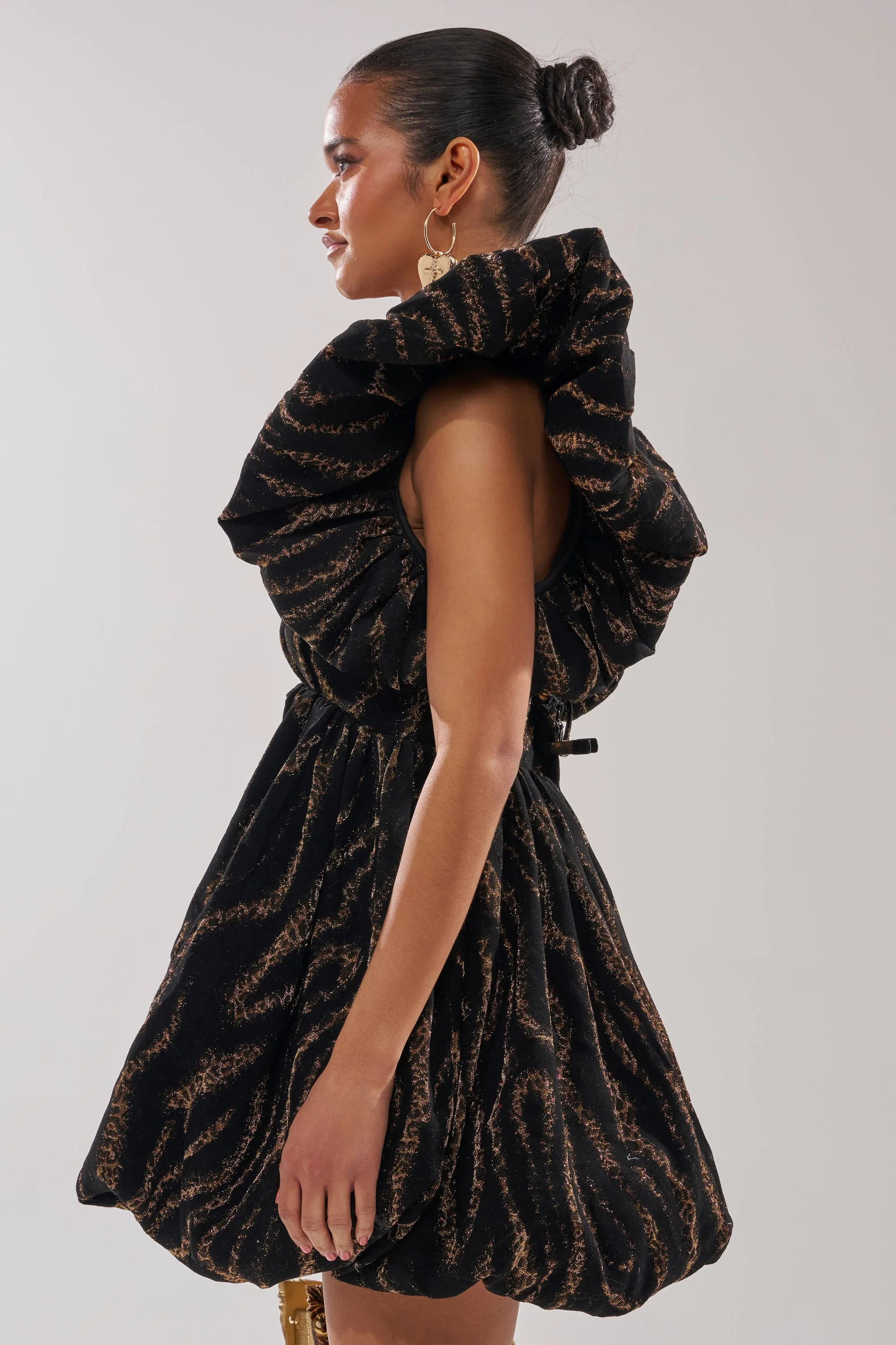 WILD HEART BROCADE BUBBLE MINI DRESS sold by AKIRA product image thumbnail 3