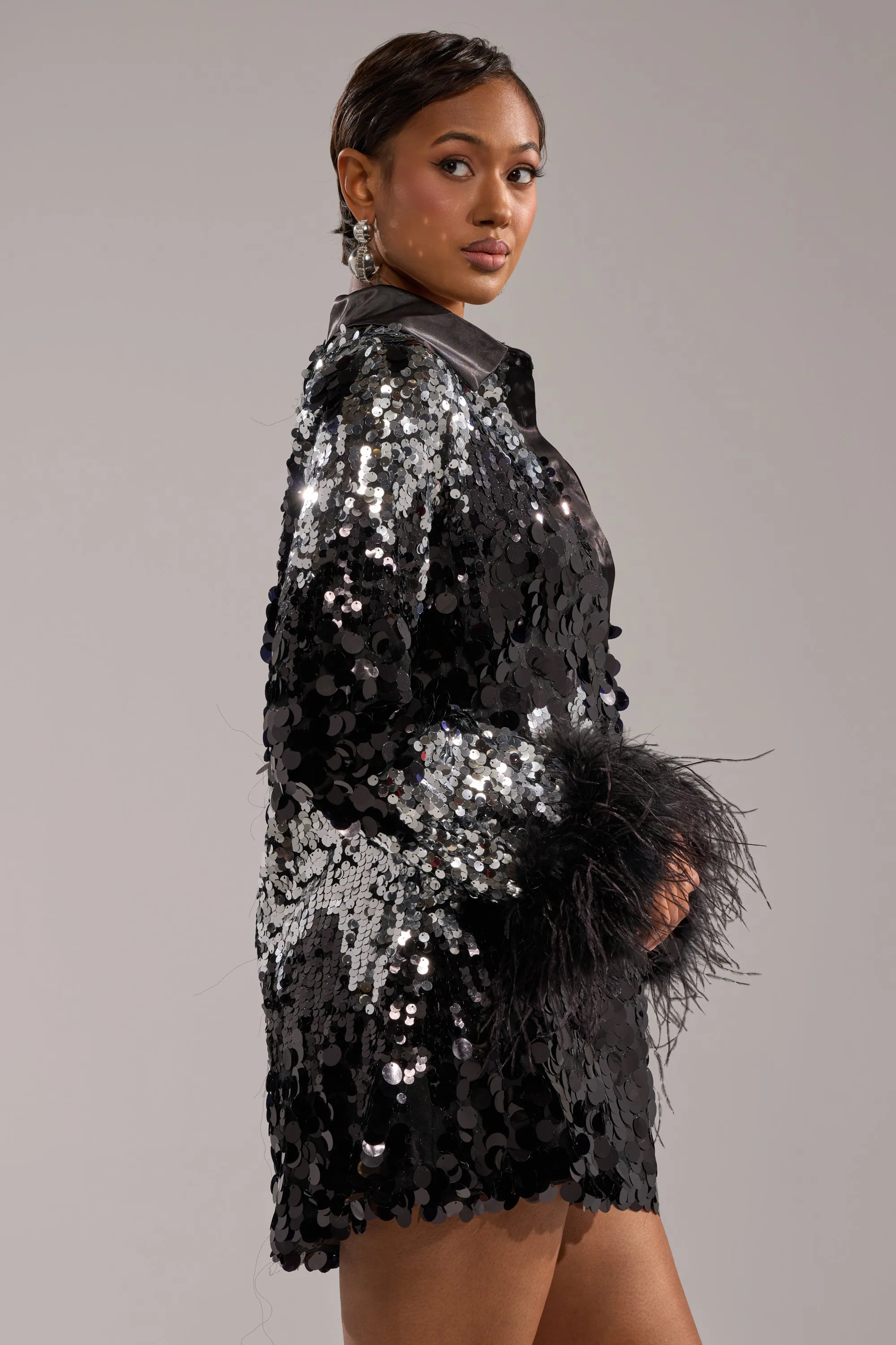 SEQUINS AFTER DARK MINI DRESS sold by AKIRA product image thumbnail 3