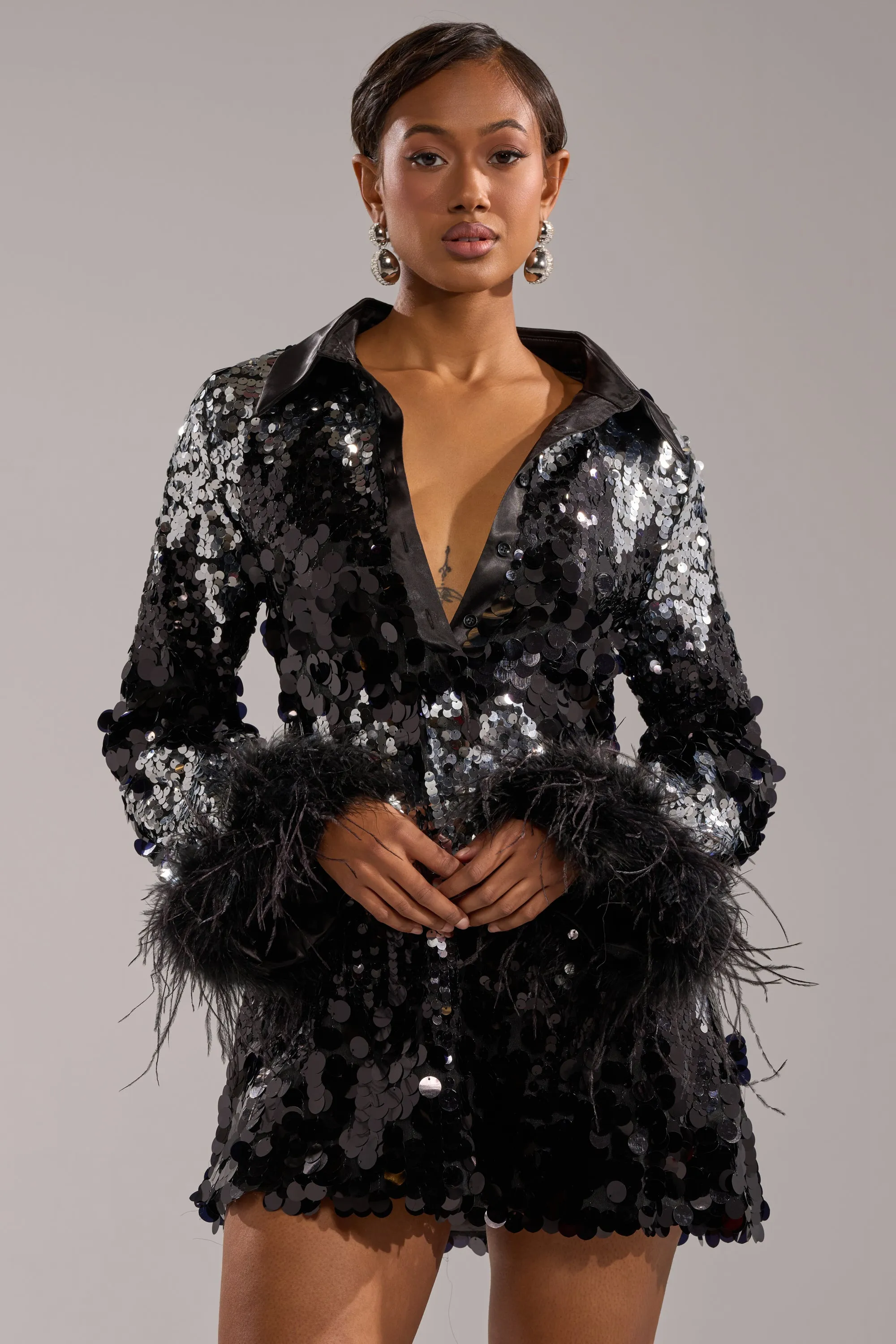 SEQUINS AFTER DARK MINI DRESS sold by AKIRA product image thumbnail 2