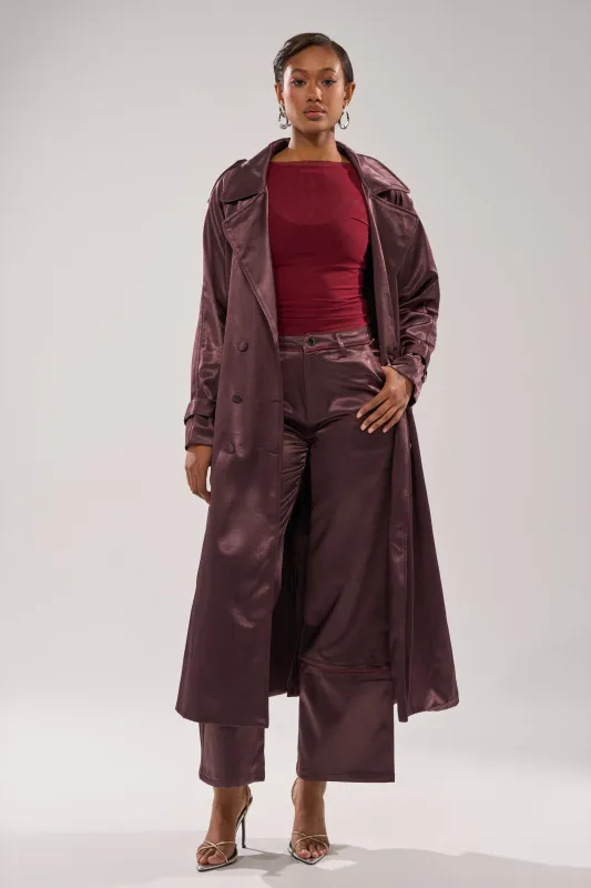 SLOW DOWN SATIN TROUSER sold by AKIRA